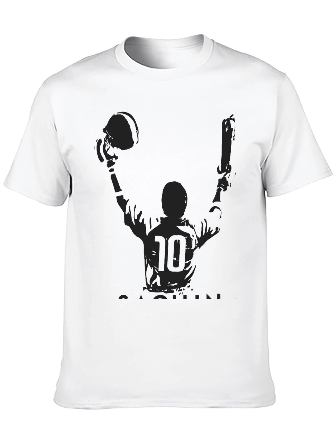 T-Shirt with Football Player Graphic Print