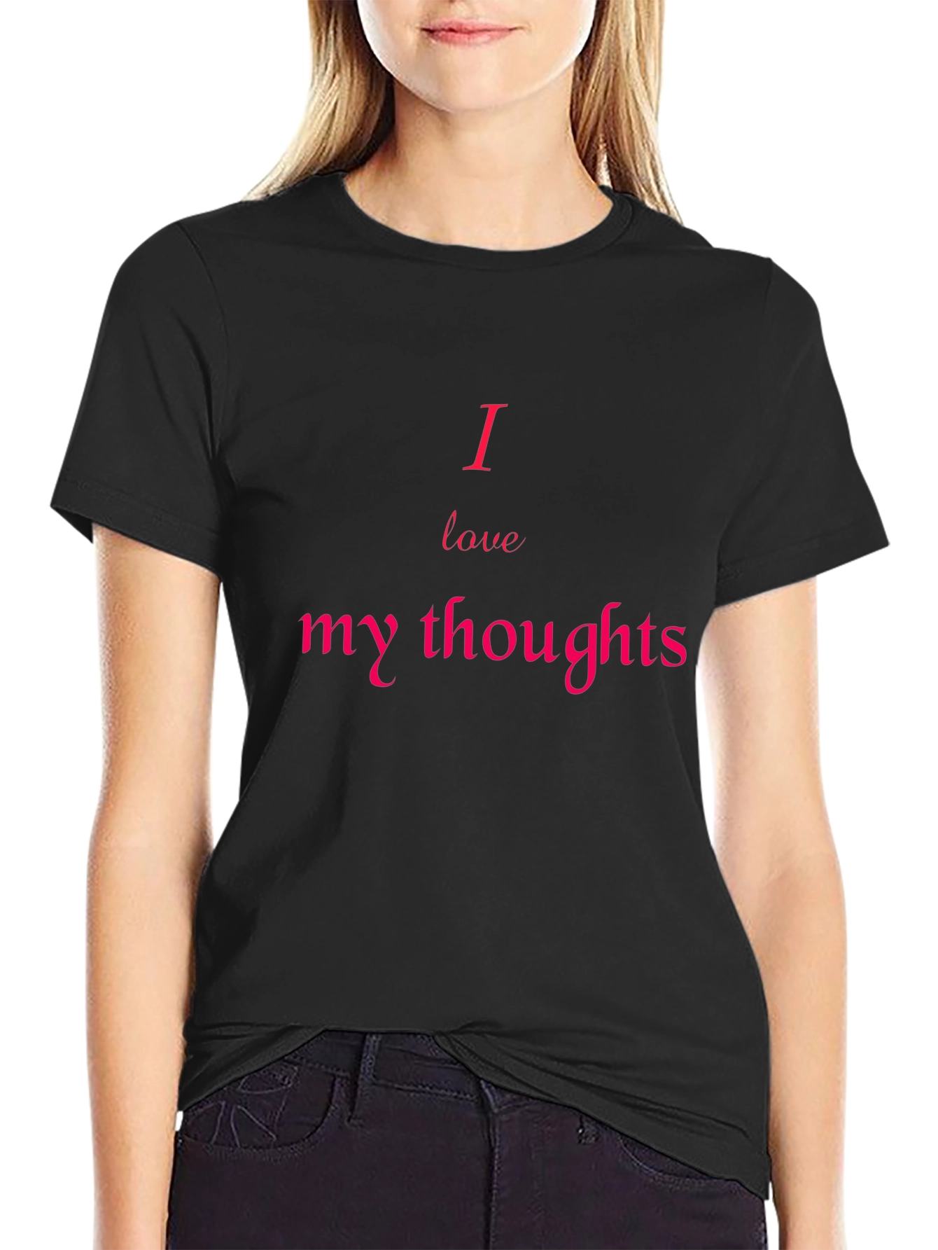 I Love My Thoughts Black Graphic Tee