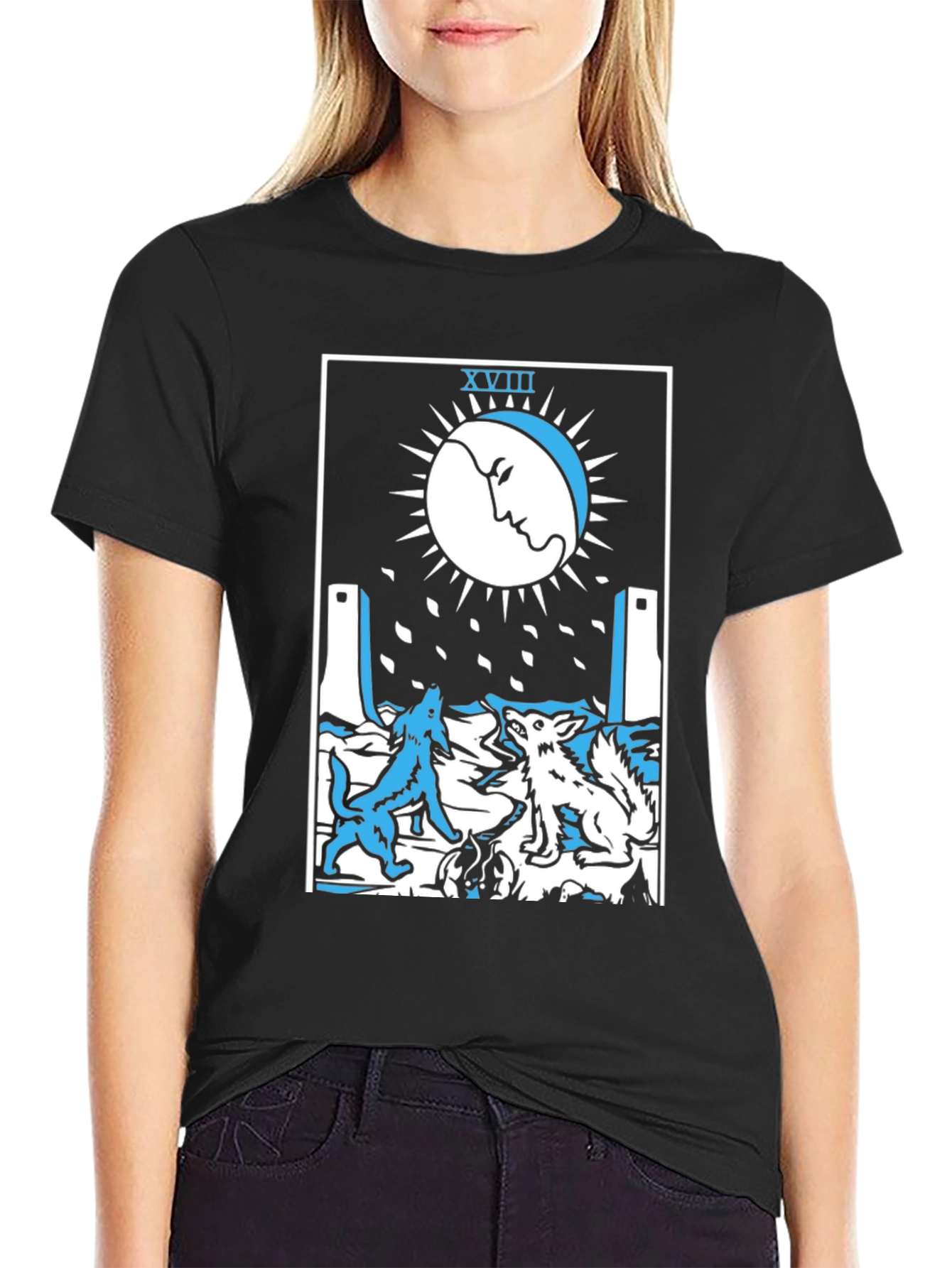 The Moon Tarot Card Graphic T-Shirt