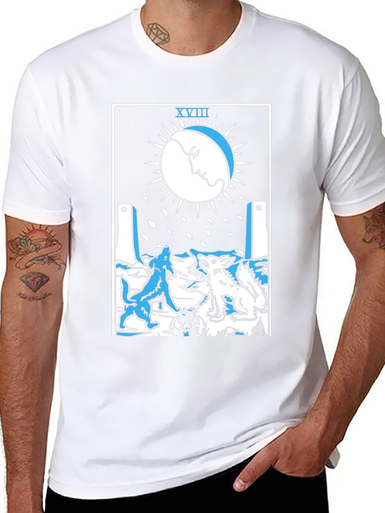 The Moon Tarot Card Graphic T-Shirt