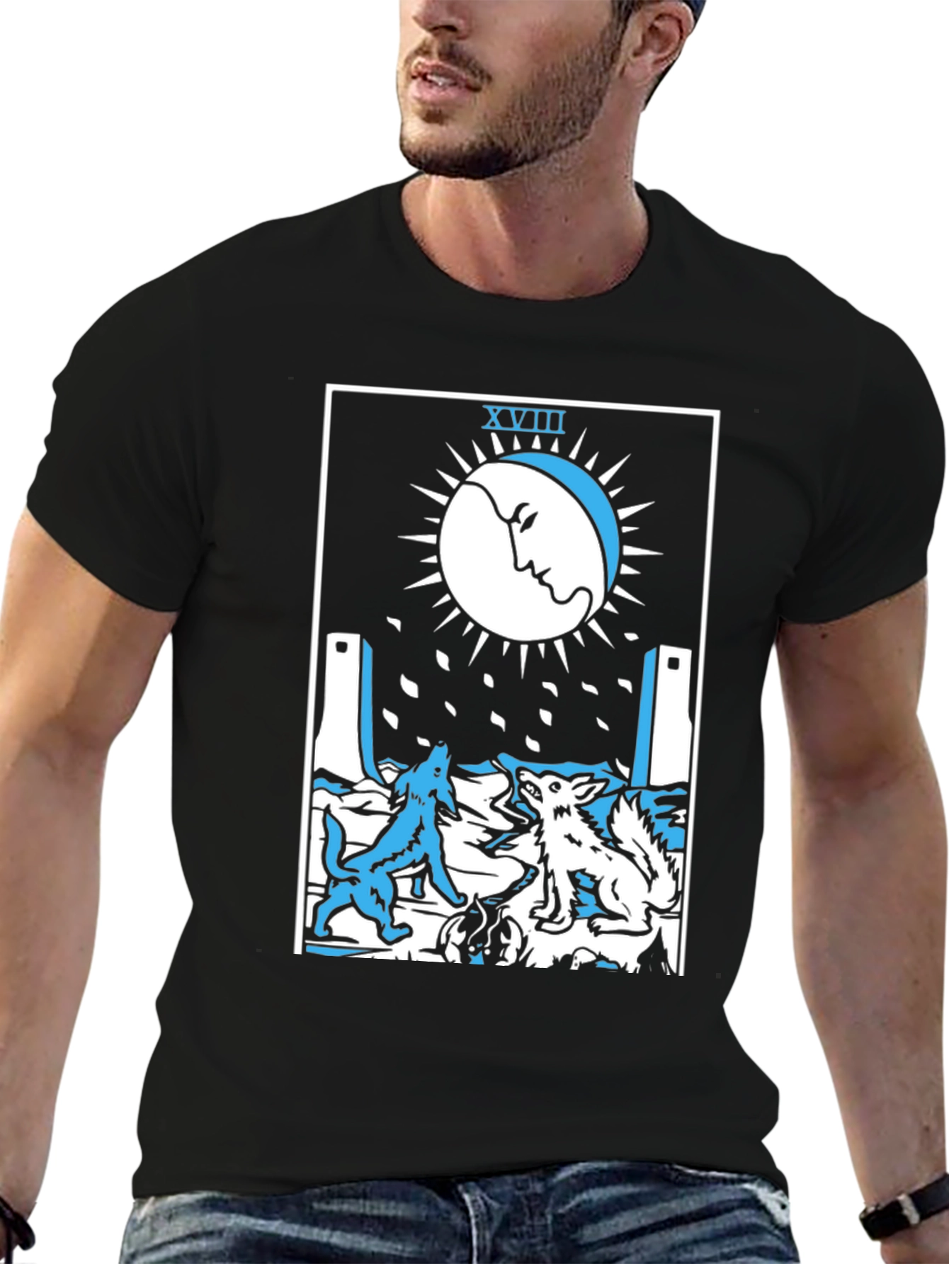 The Moon Tarot Card Graphic T-Shirt