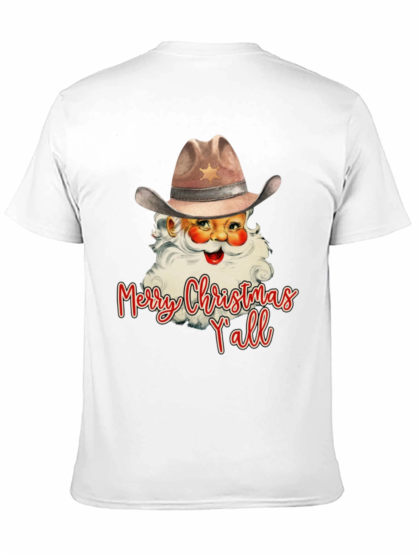 Western Santa Merry Christmas Yall T-Shirt