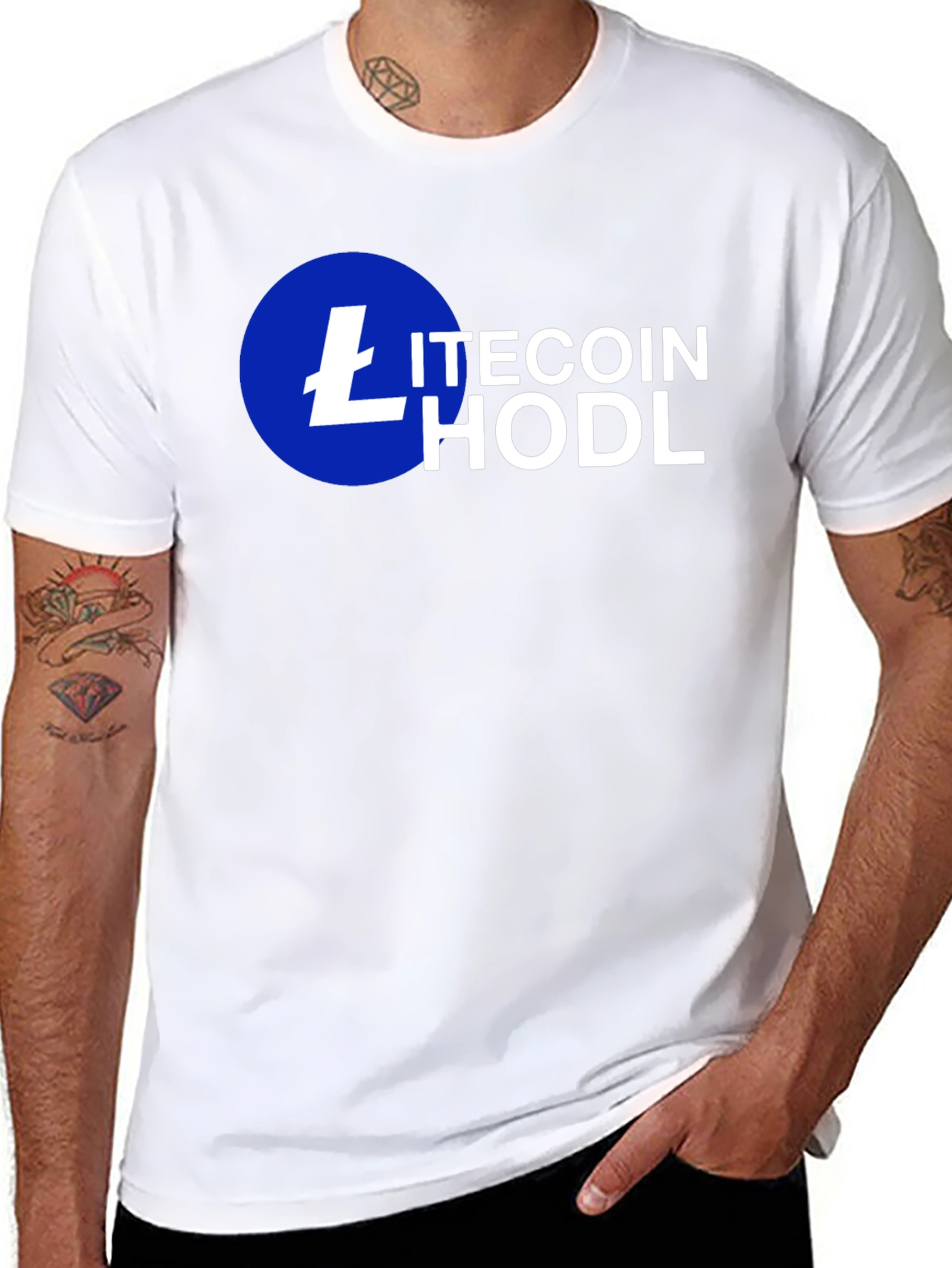 Litecoin HODL Crypto T-Shirt - Black