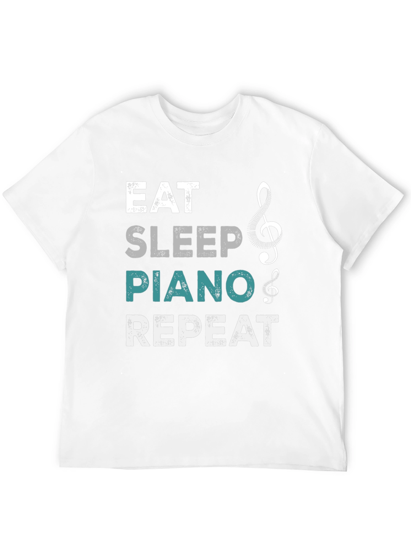 Eat Sleep Piano Repeat Black T-Shirt