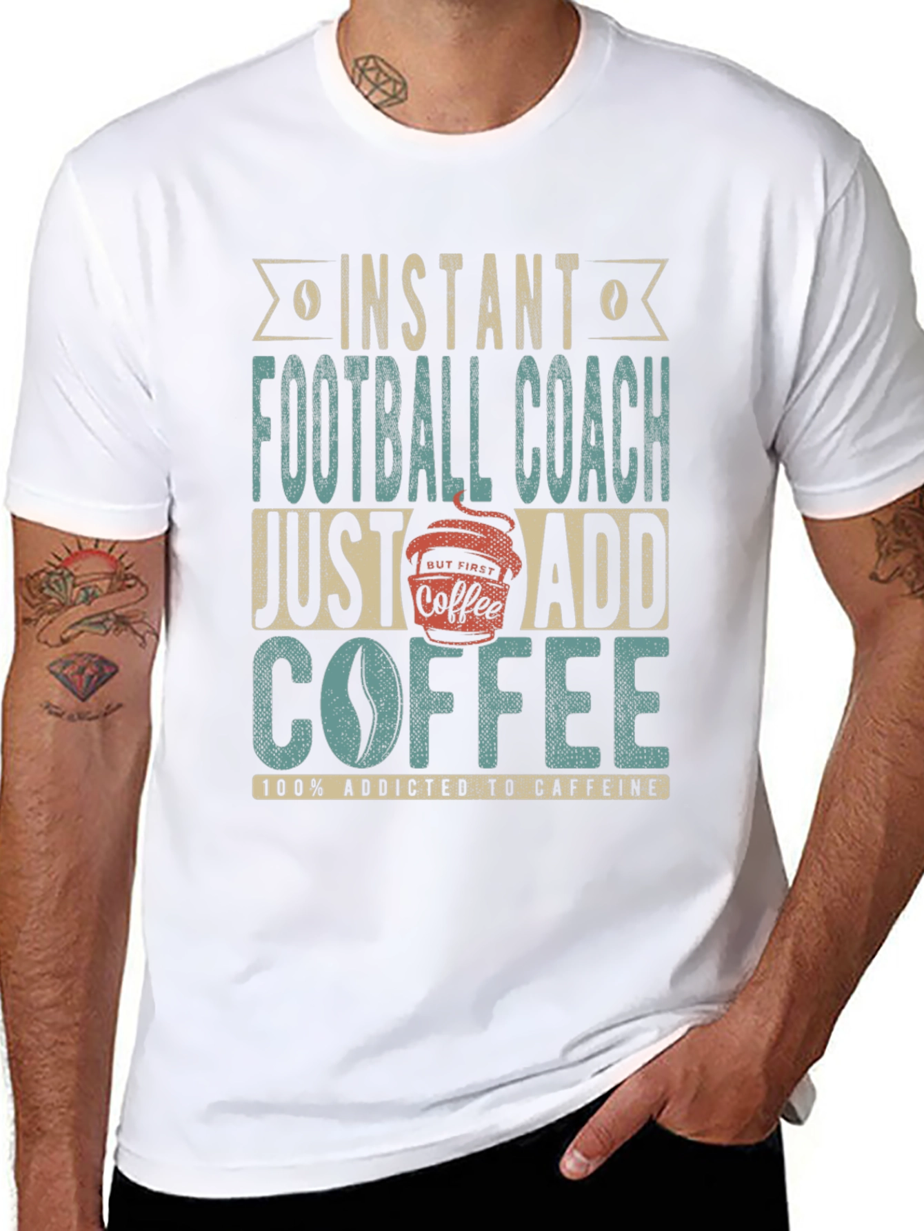 Instant Football Coach T-Shirt - Just Add Coffee!