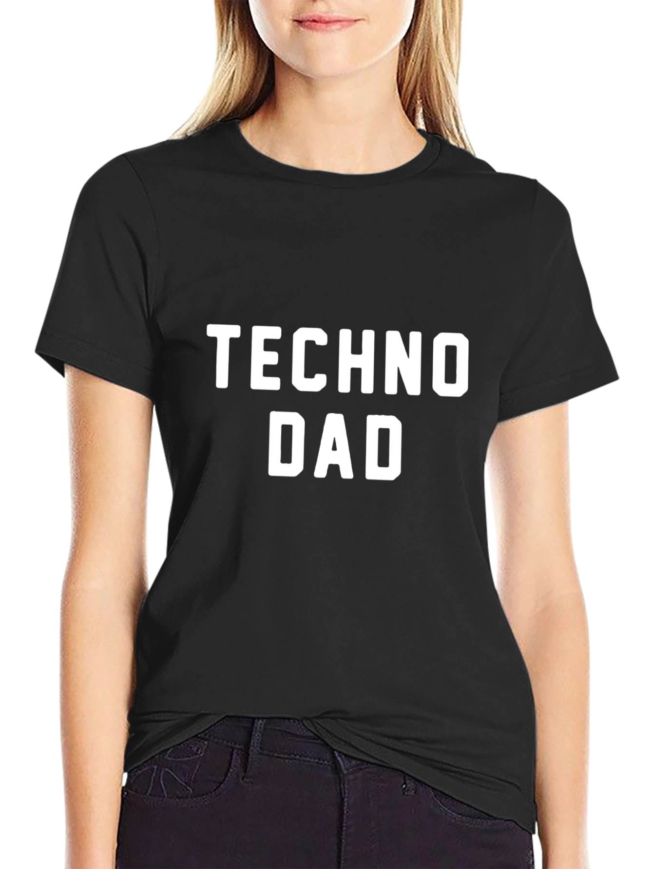 Techno Dad T-Shirt - Black Cotton Tee