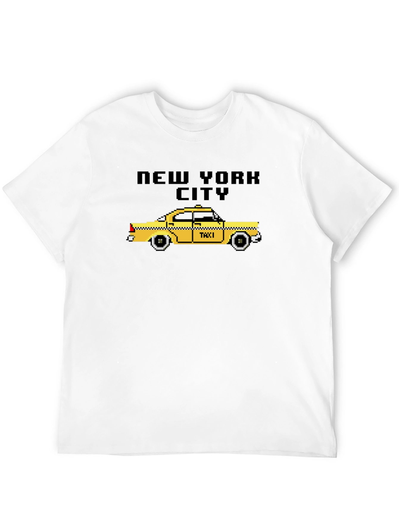 NYC Taxi Pixel Art T-Shirt - Retro City Style