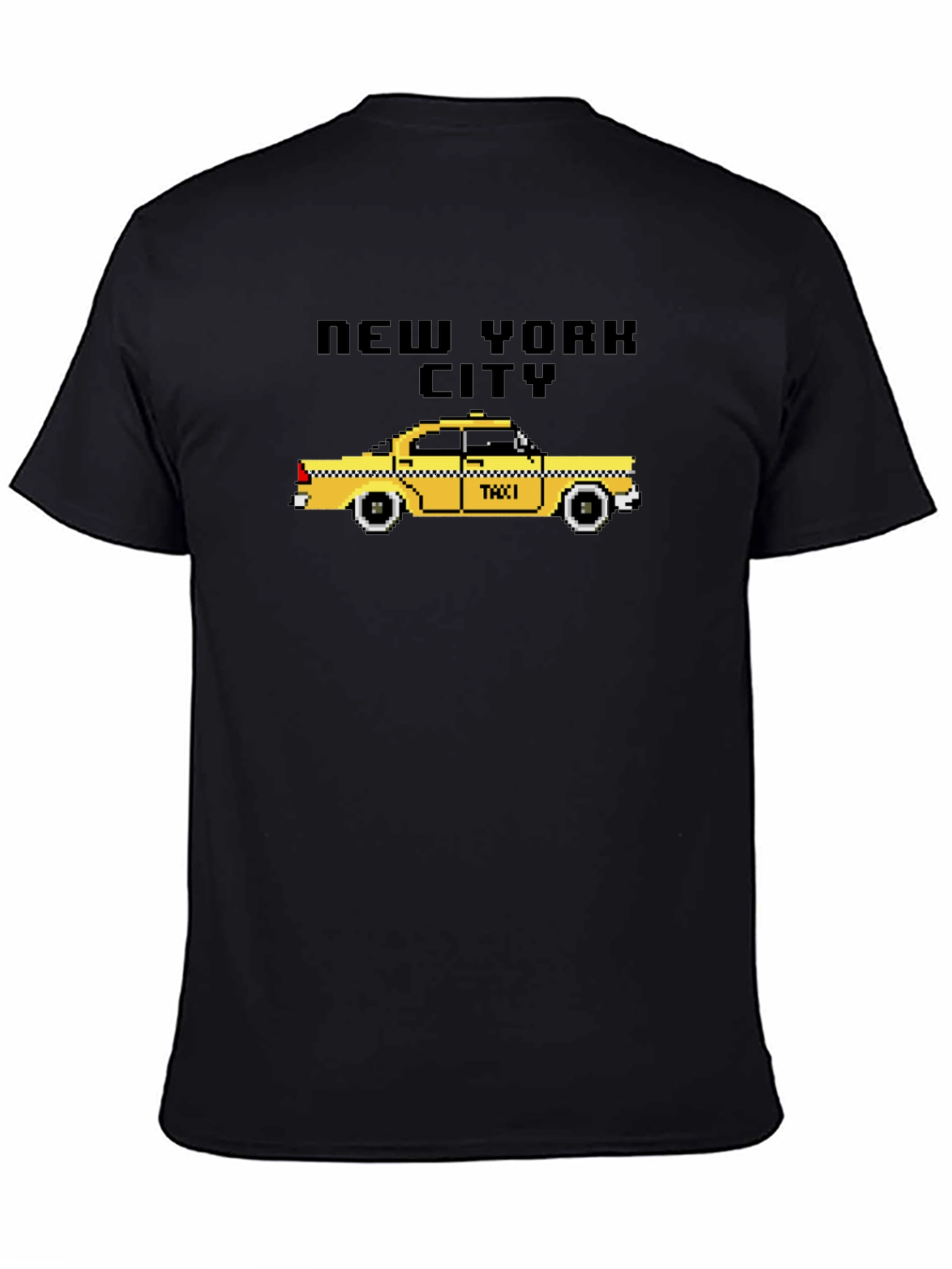 NYC Taxi Pixel Art T-Shirt - Retro City Style
