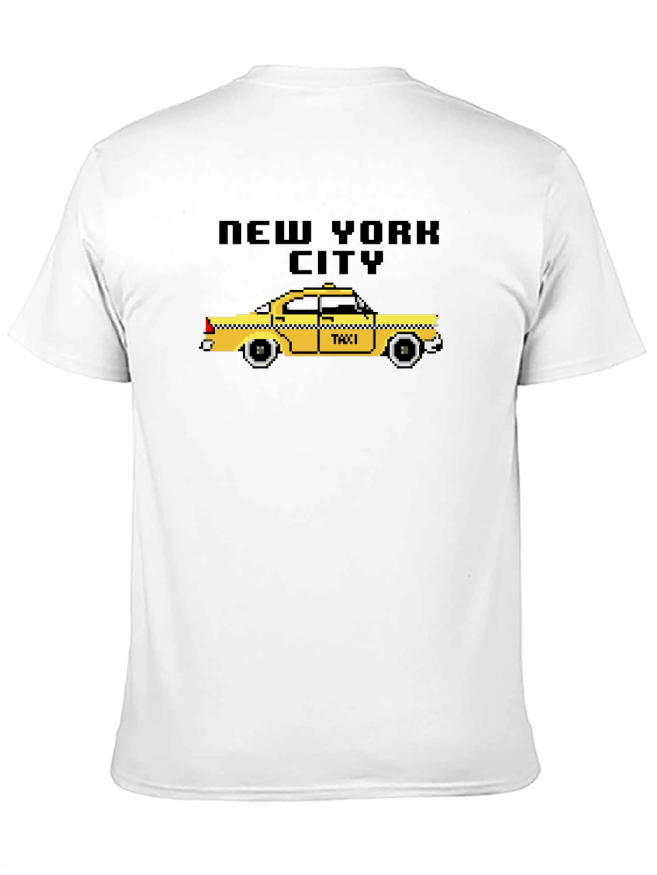 NYC Taxi Pixel Art T-Shirt - Retro City Style
