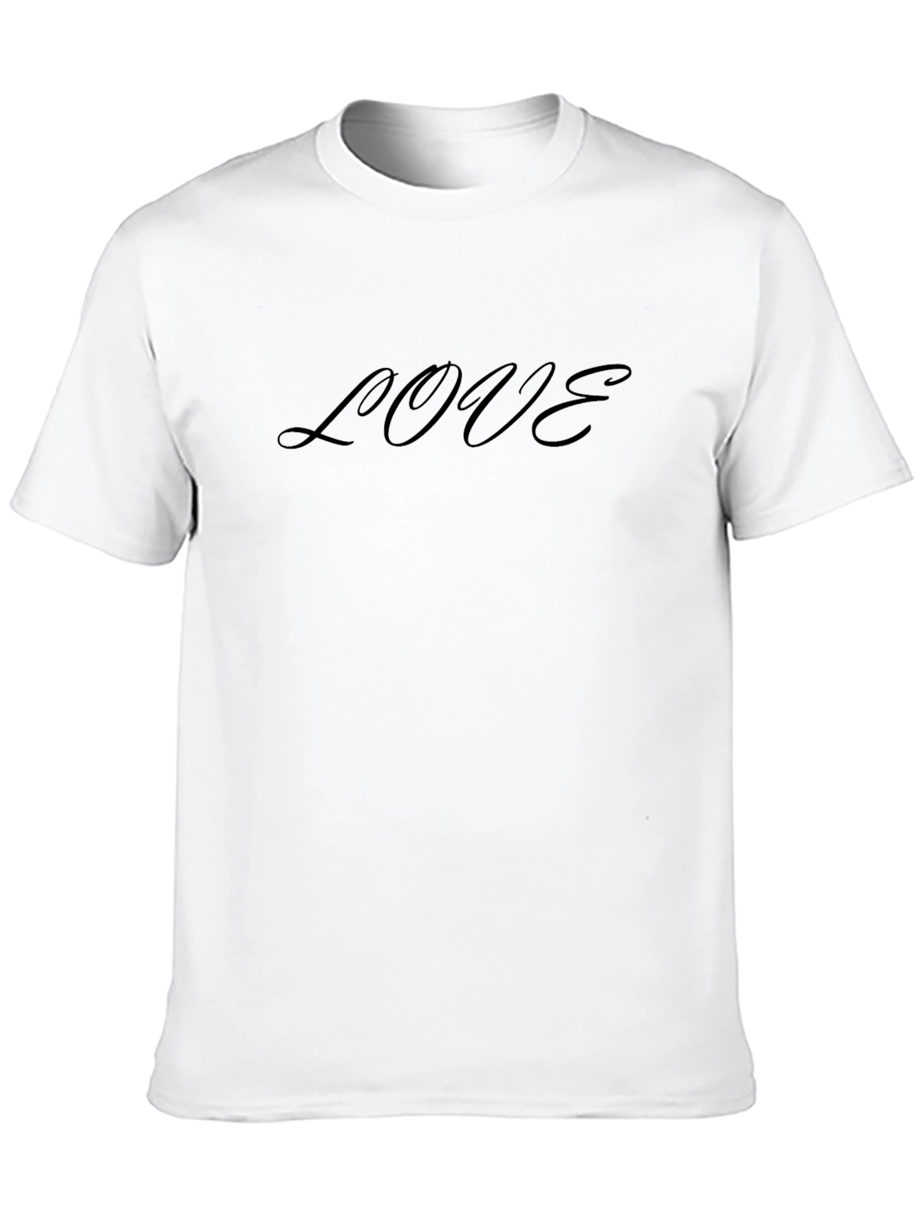 Love Tee - Classic Black Crew Neck Soft Cotton
