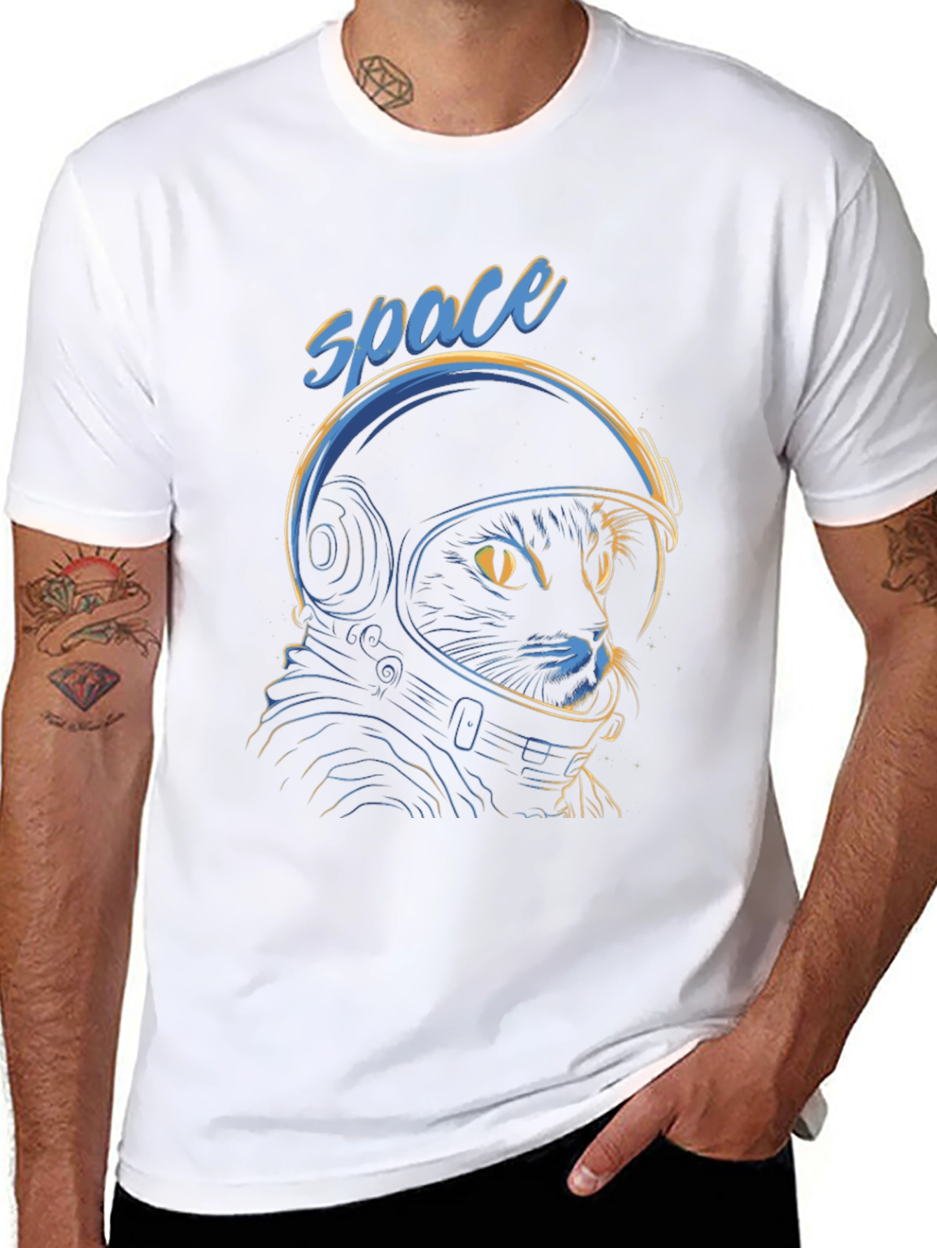 Space Cat T-Shirt - Astronaut Kitty