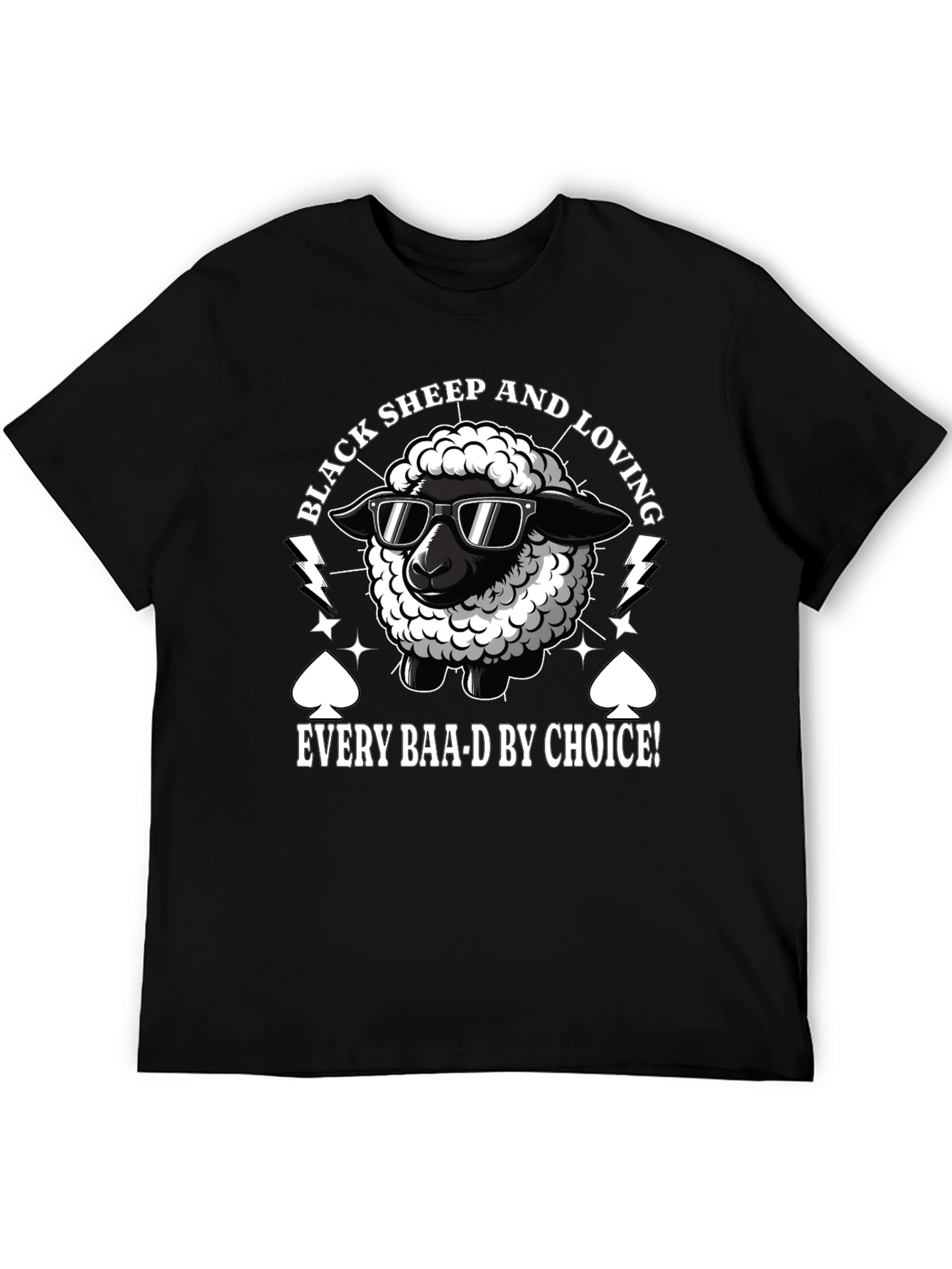 Black Sheep Loving Funny Graphic T-Shirt
