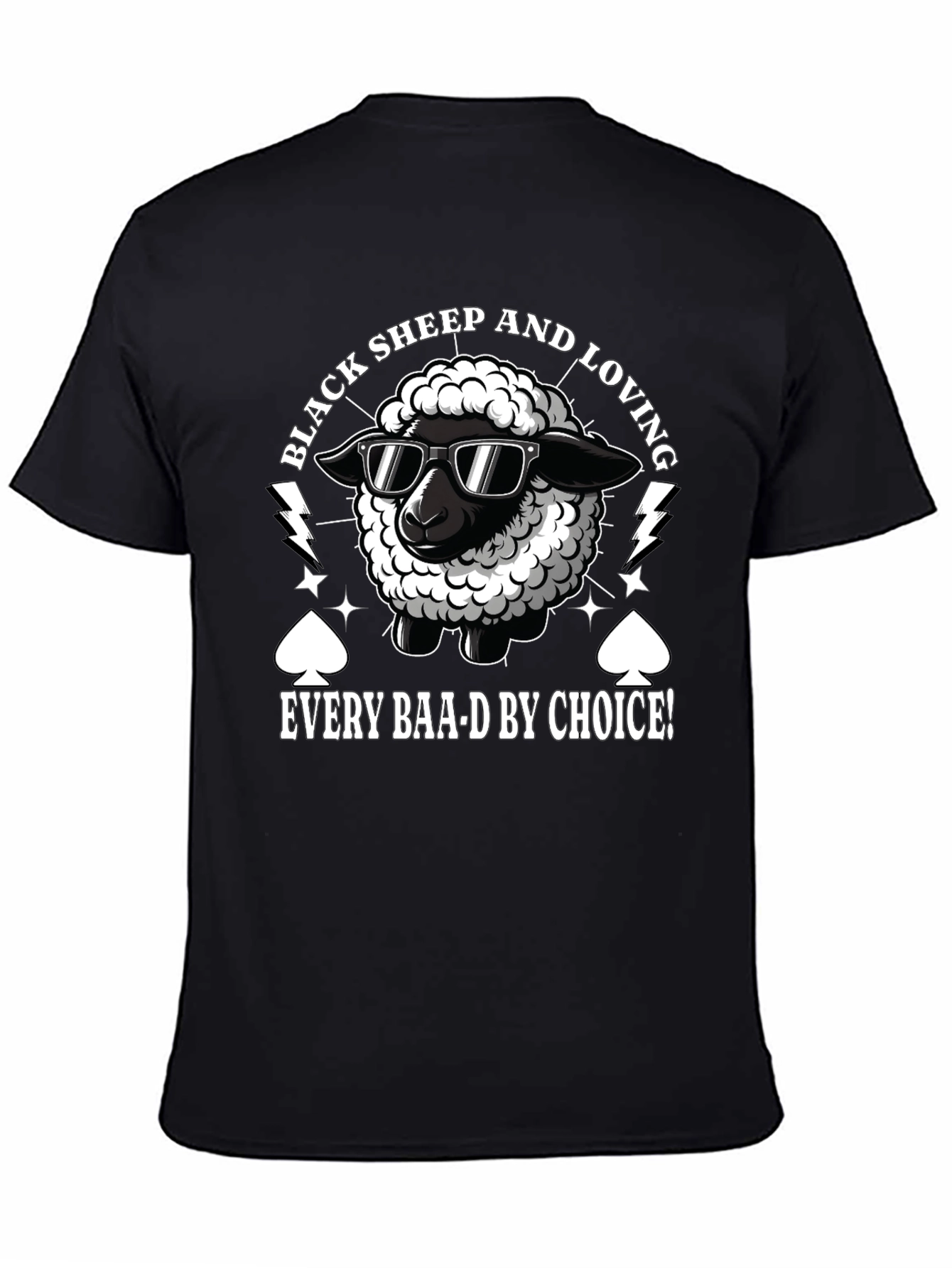 Black Sheep Loving Funny Graphic T-Shirt