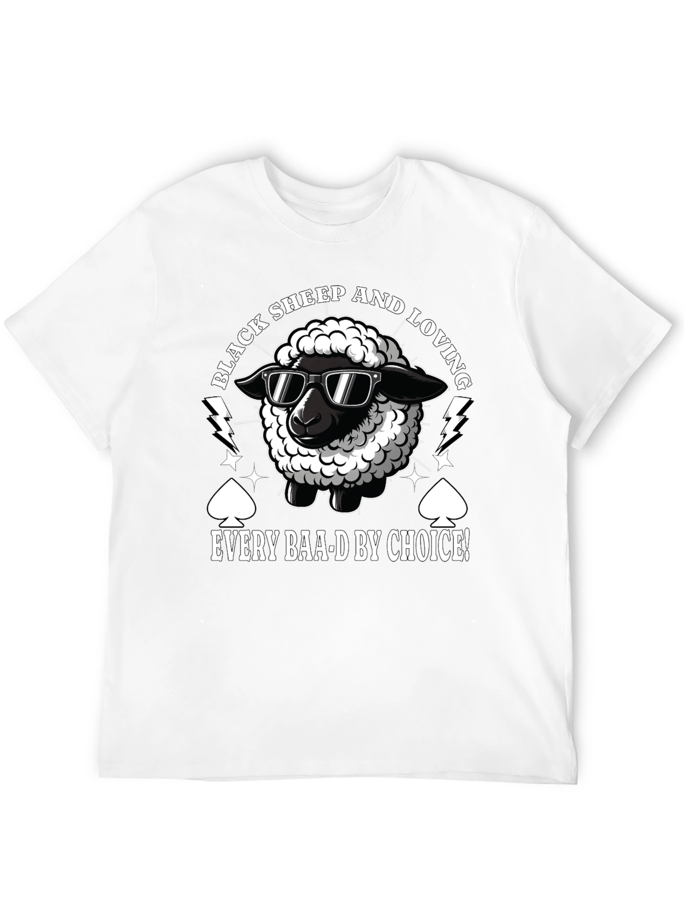 Black Sheep Loving Funny Graphic T-Shirt