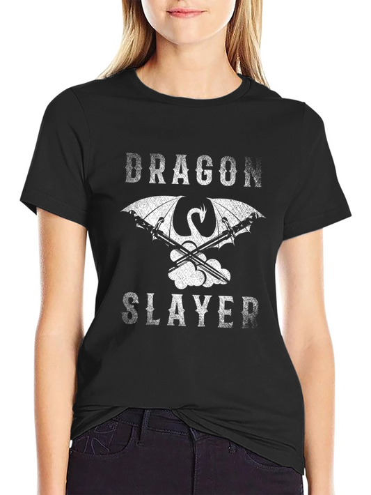 Dragon Slayer Graphic Tee - Fantasy Design T-Shirt