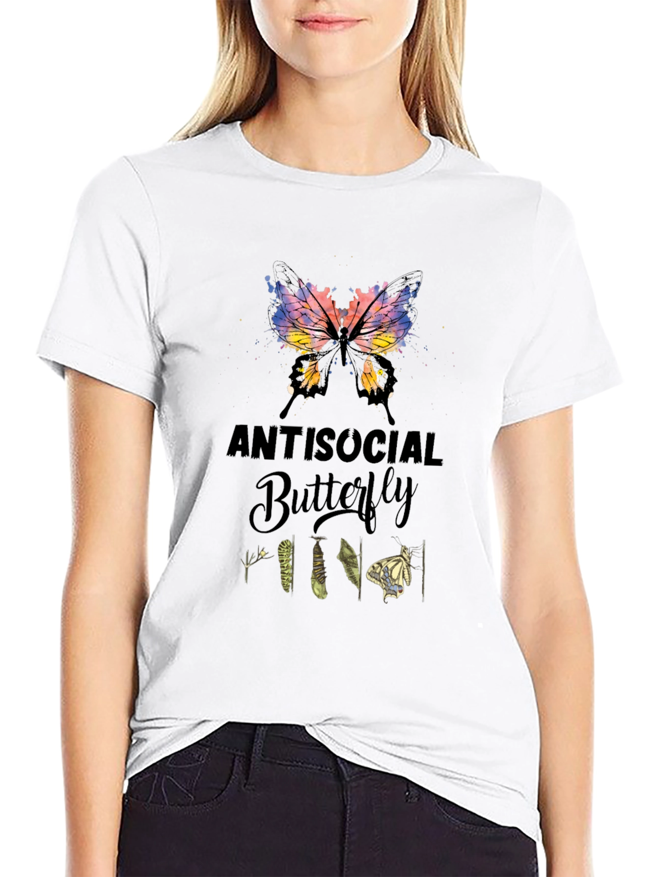 Antisocial Butterfly Graphic Tee - Unique Design!