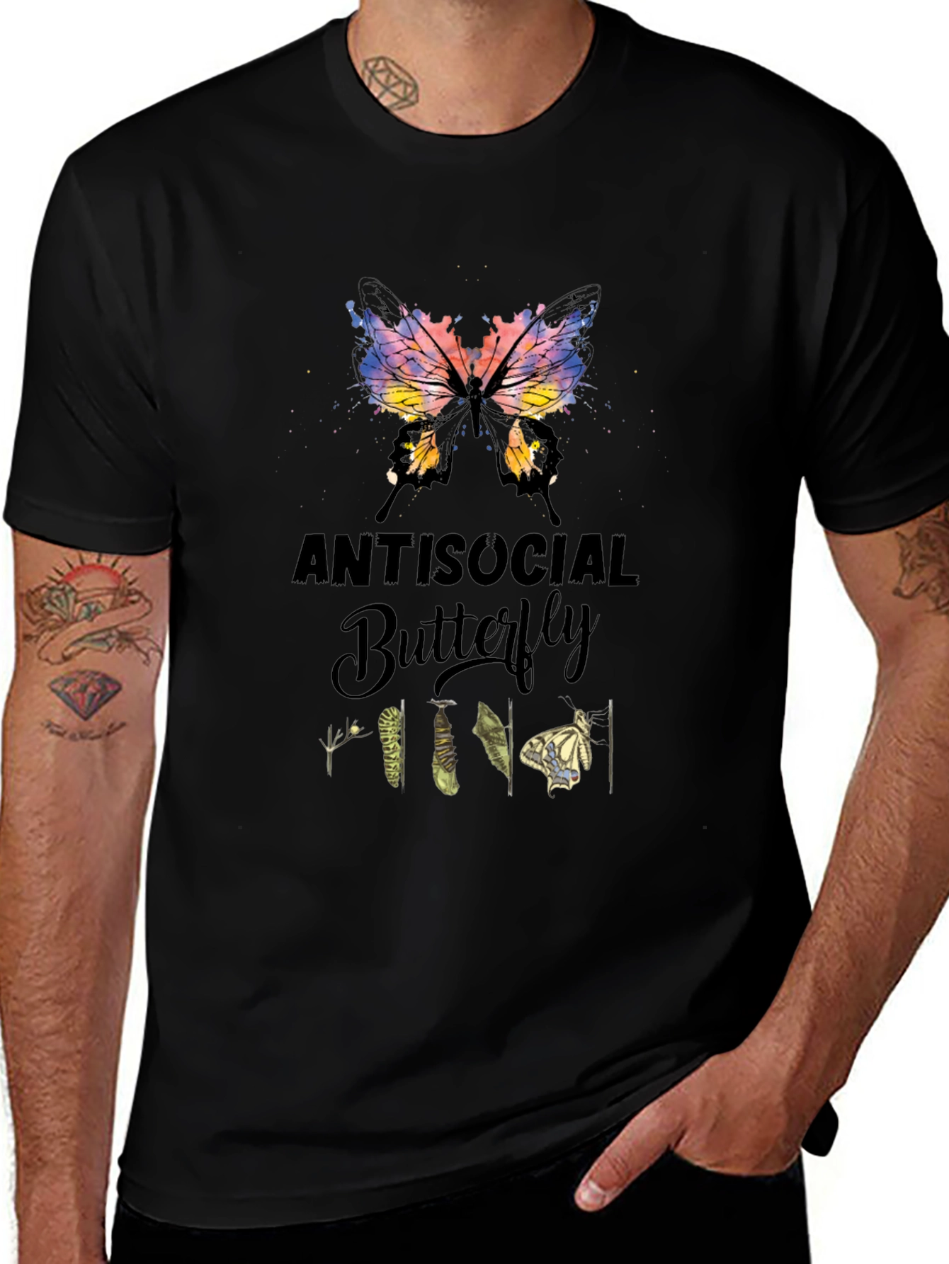 Antisocial Butterfly Graphic Tee - Unique Design!