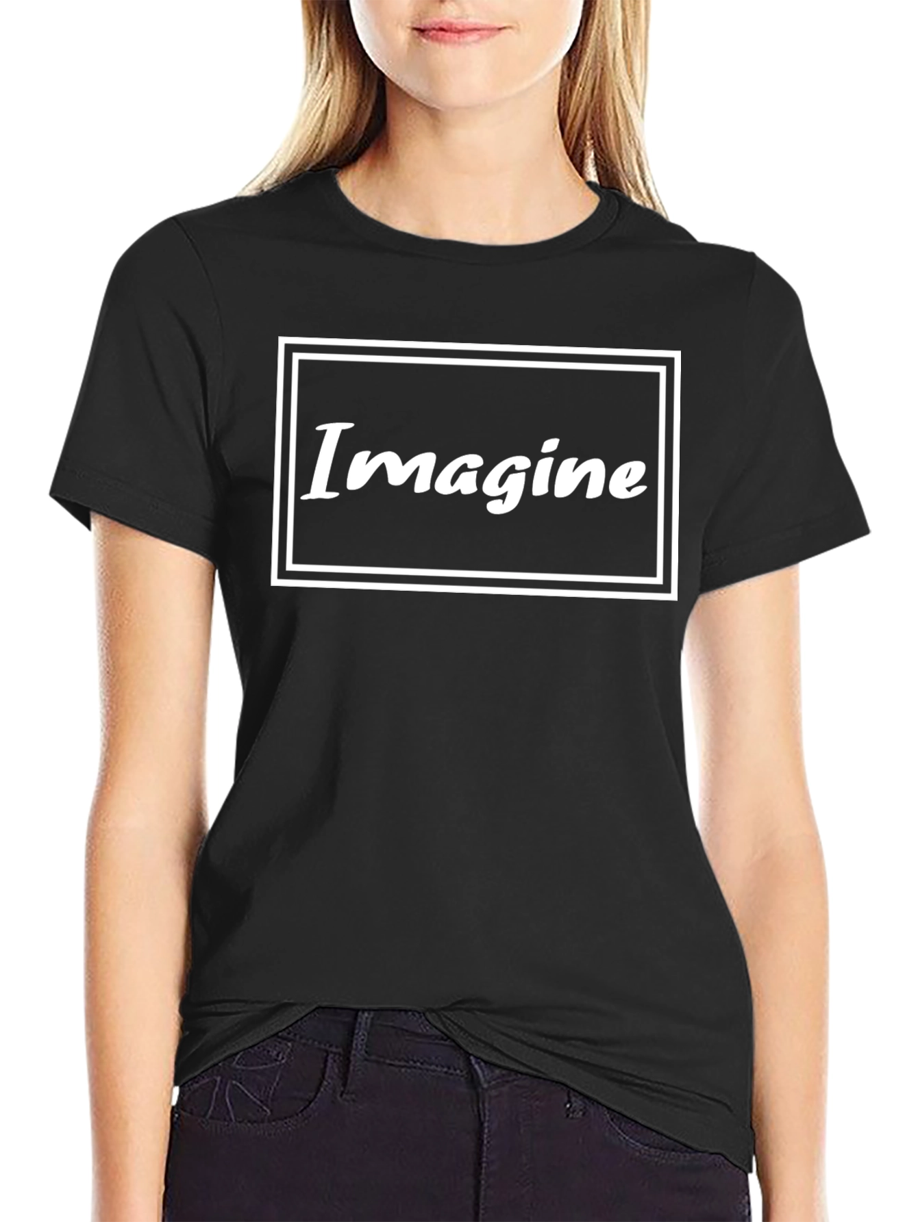Imagine T-Shirt - Black Graphic Tee
