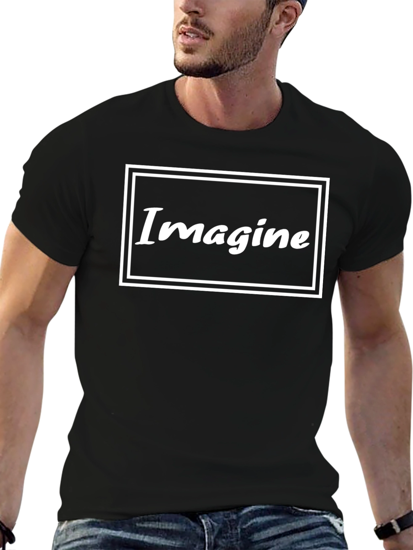 Imagine T-Shirt - Black Graphic Tee