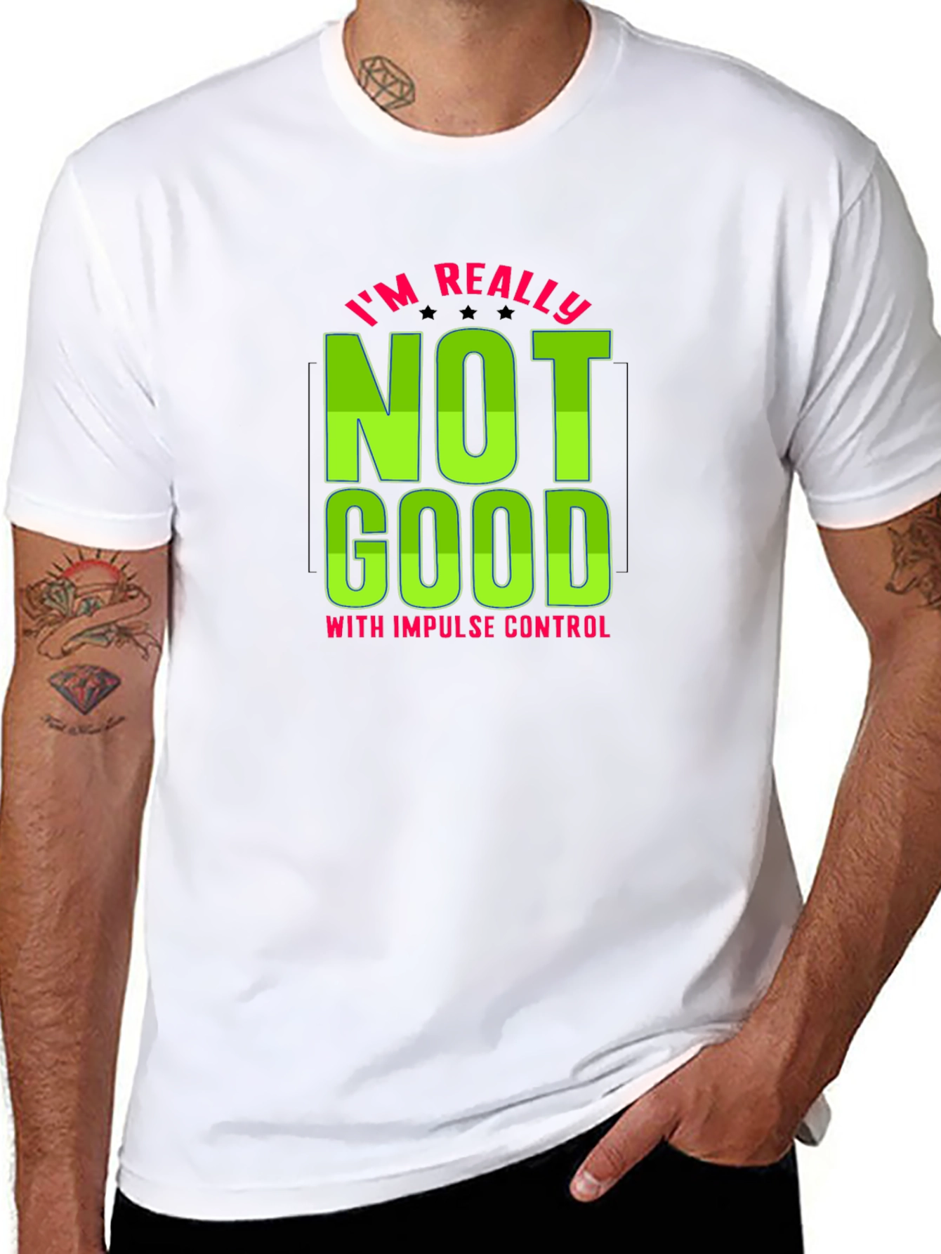 Funny Impulse Control Mens Graphic Tee