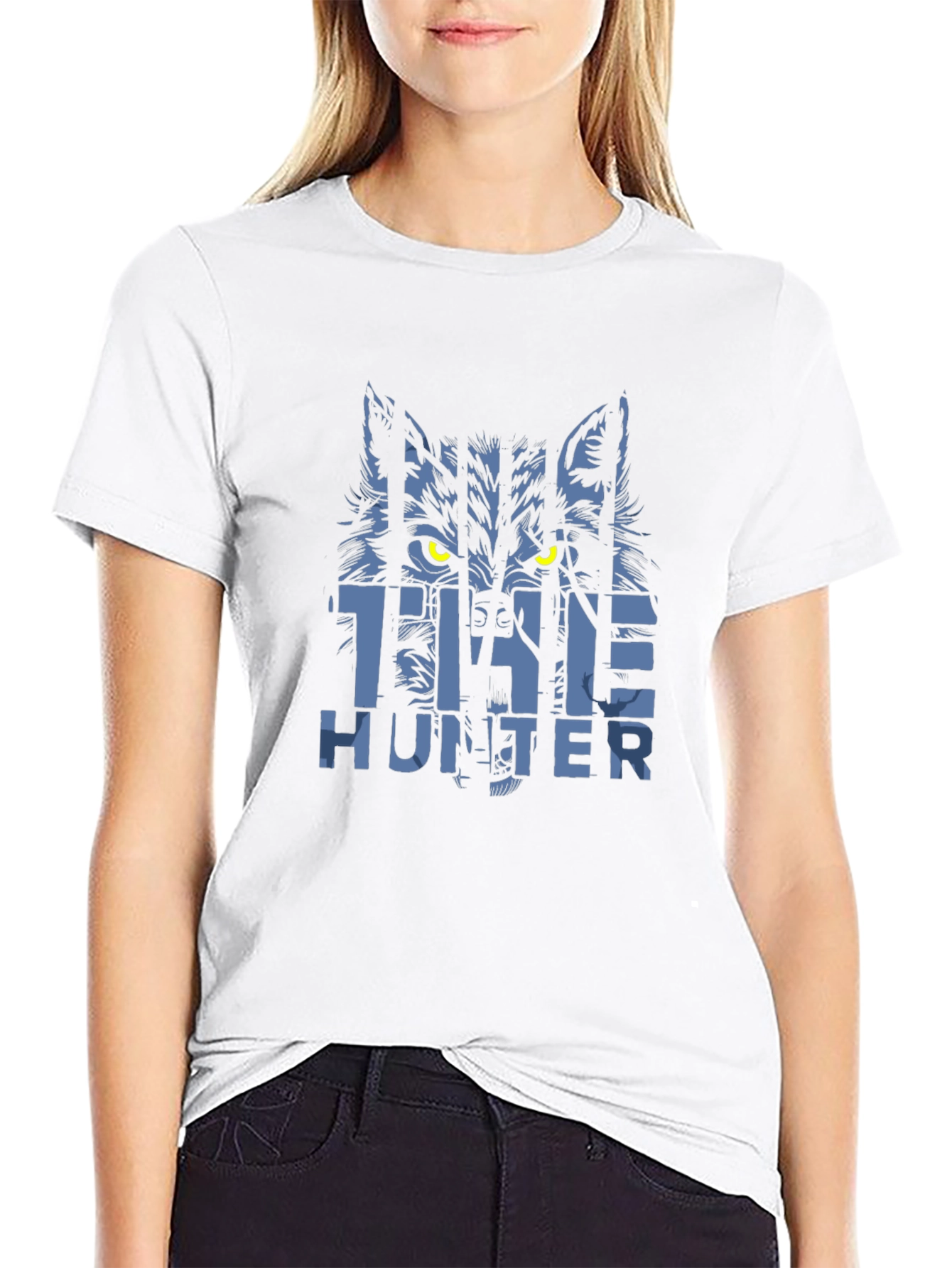 The Hunter Graphic T-Shirt - Wolf Design