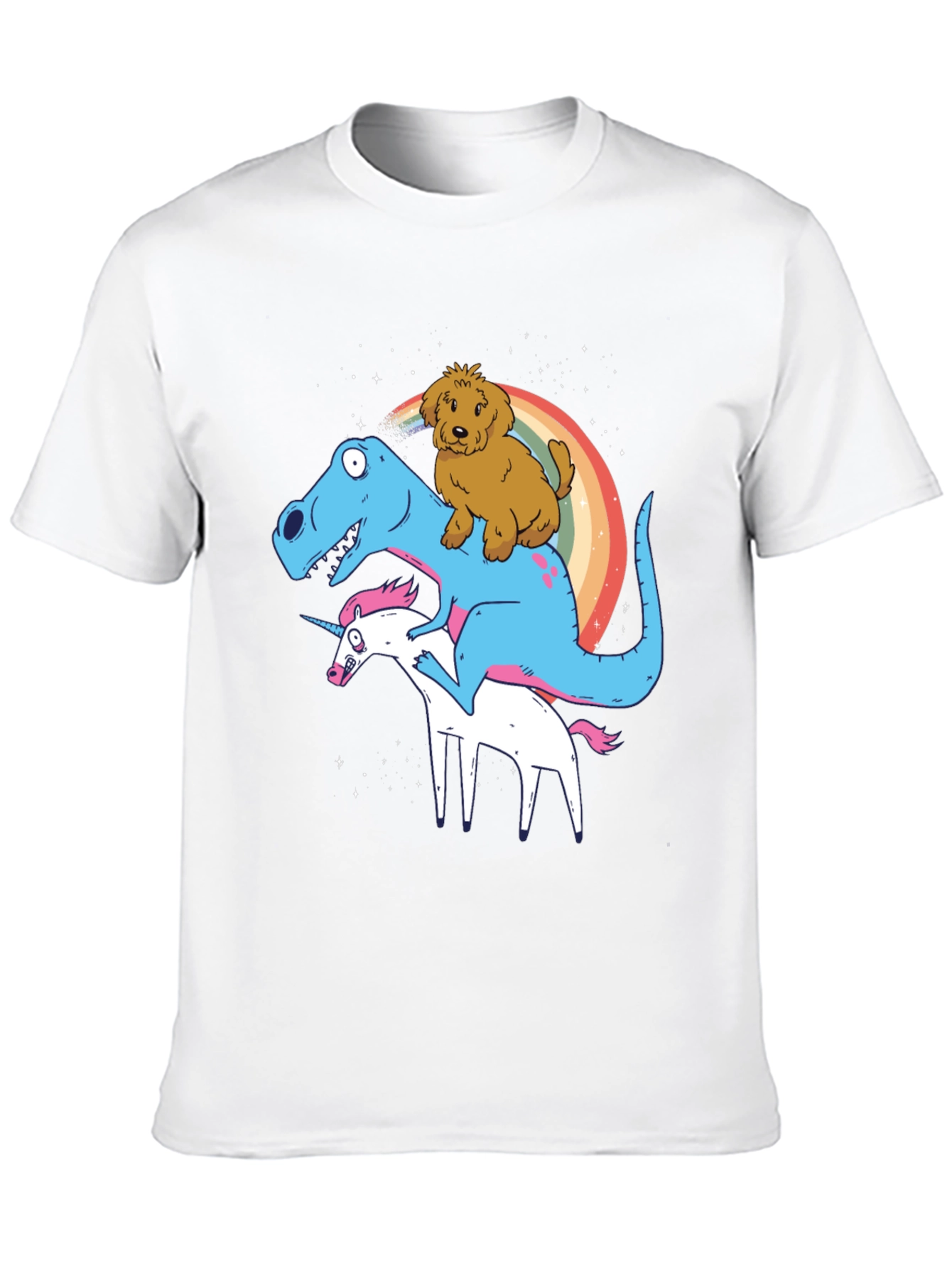 Dino Unicorn Dog Graphic T-Shirt