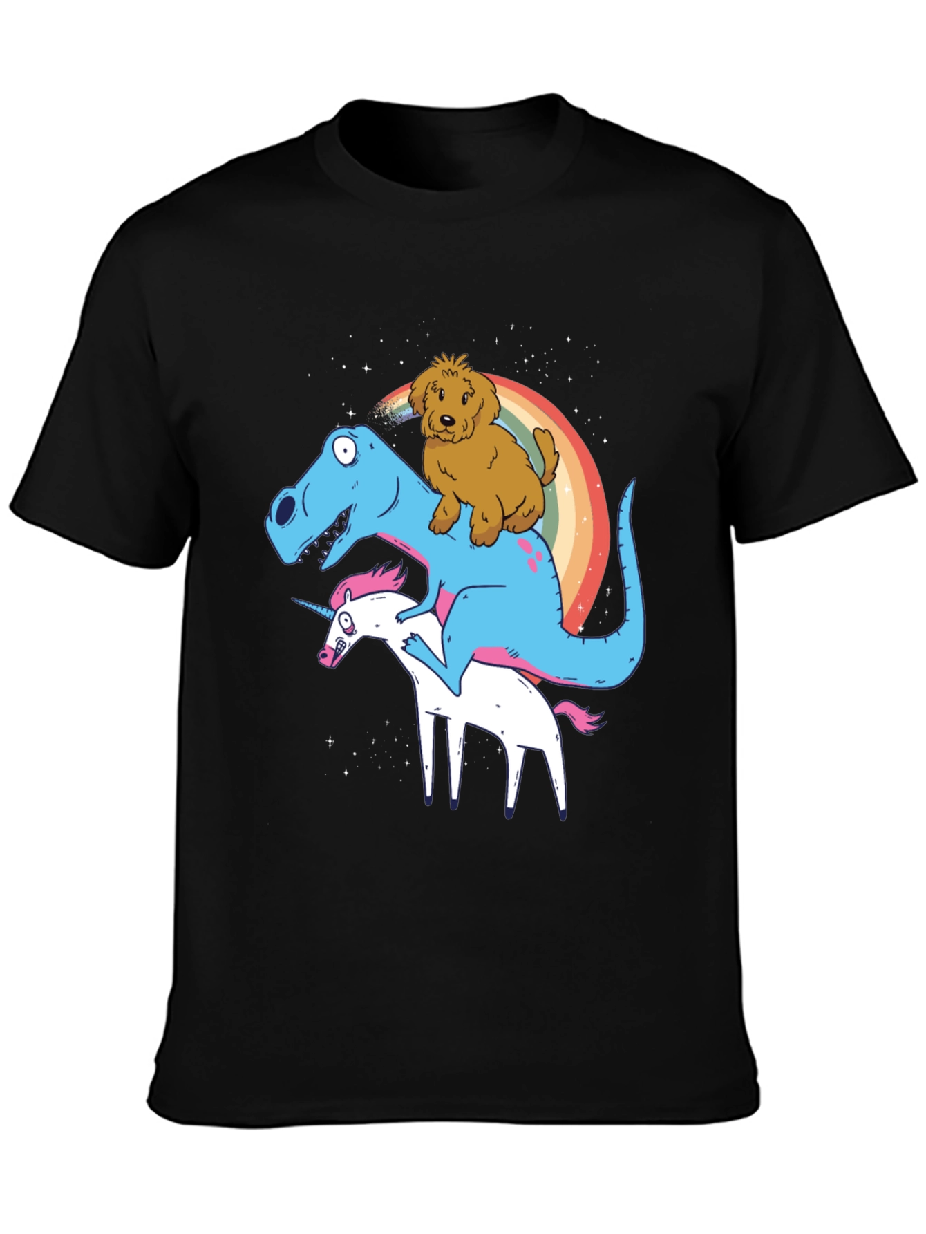 Dino Unicorn Dog Graphic T-Shirt