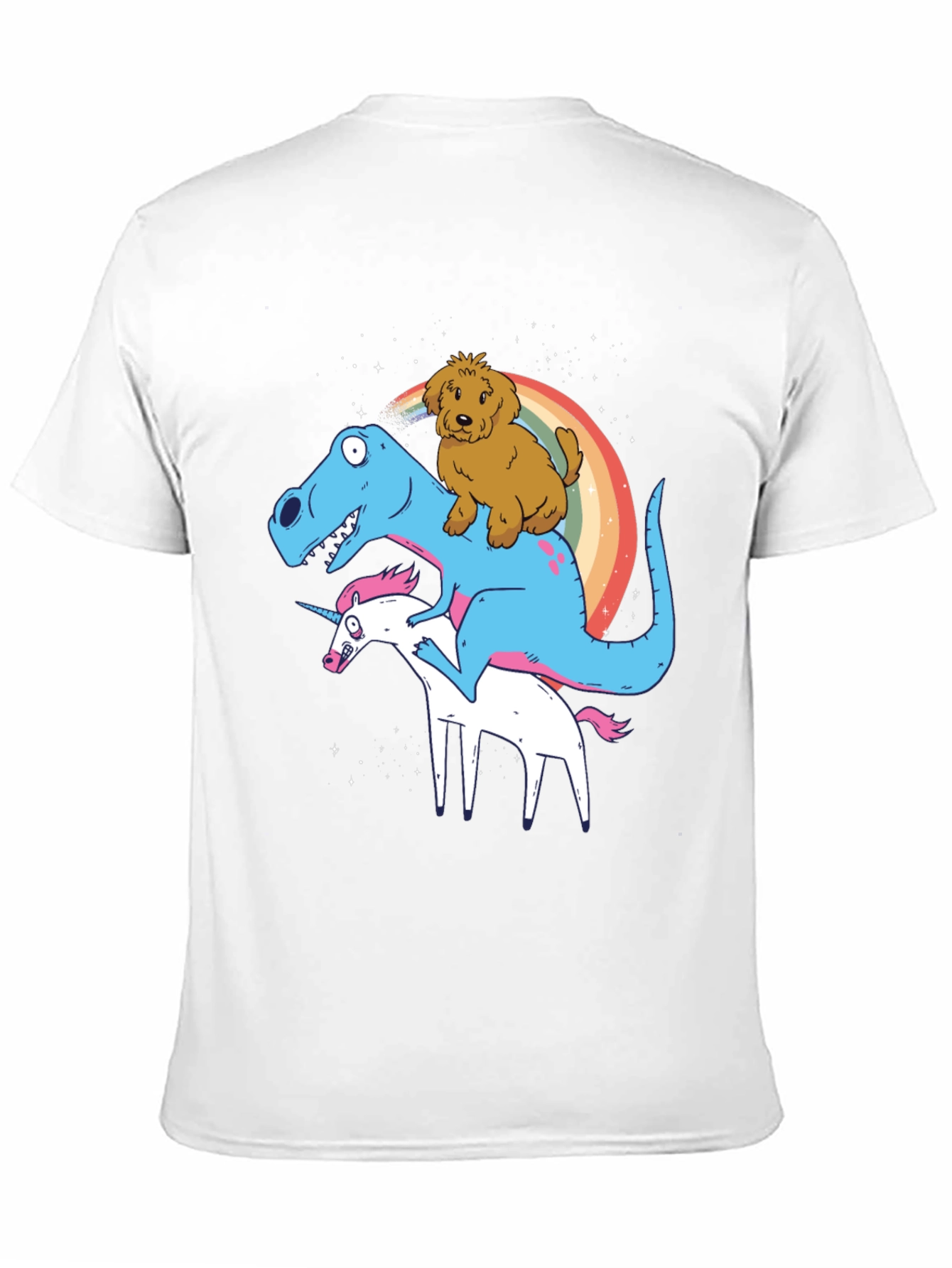 Dino Unicorn Dog Graphic T-Shirt