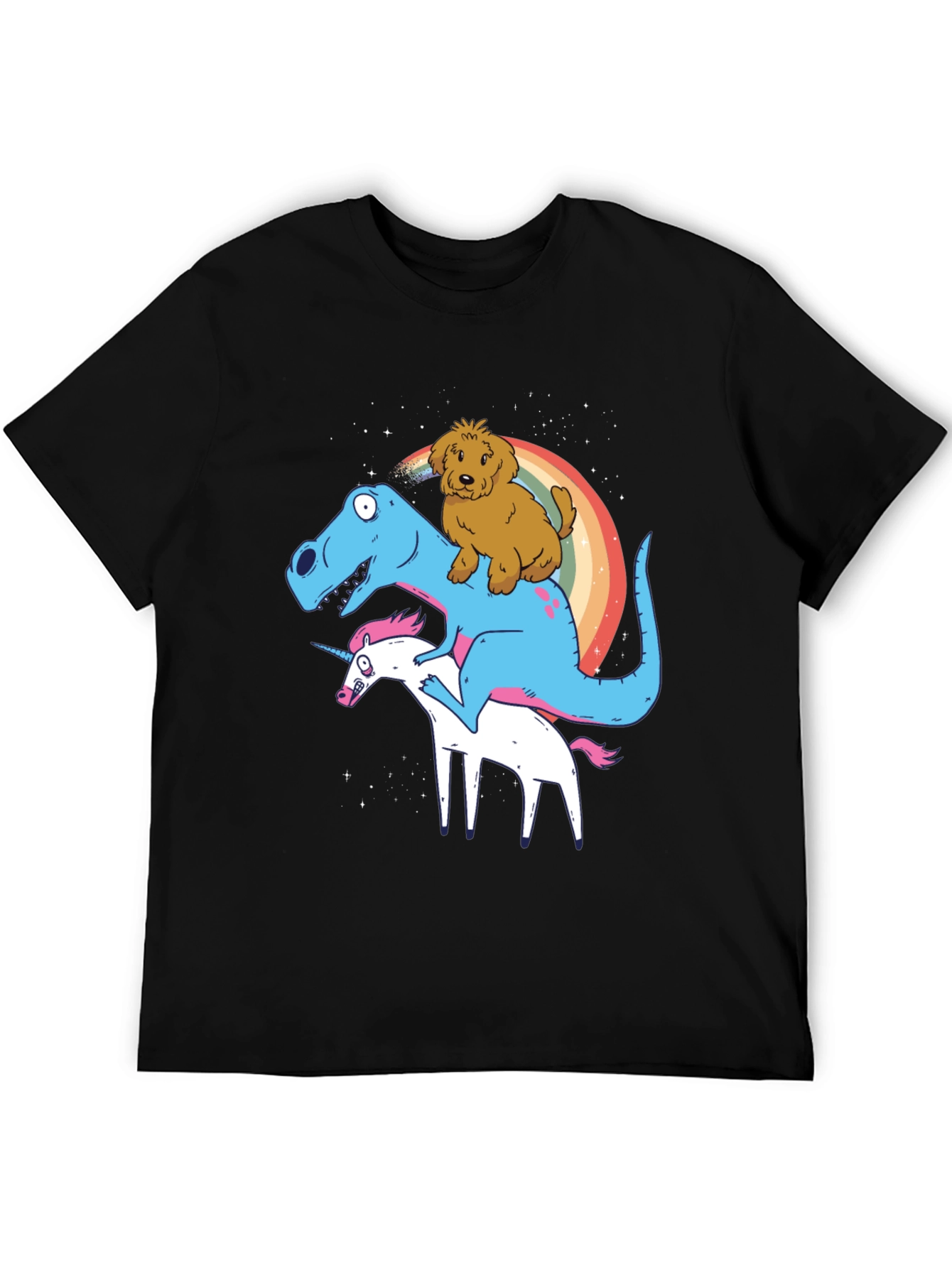 Dino Unicorn Dog Graphic T-Shirt