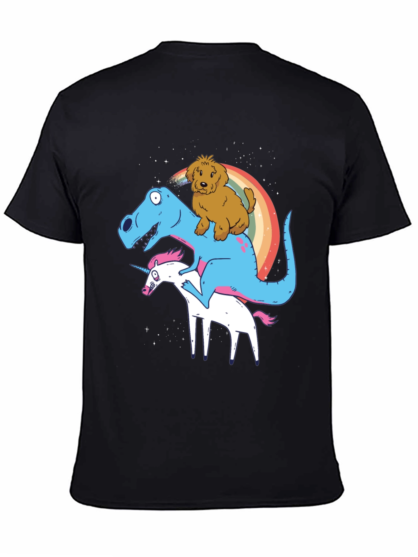 Dino Unicorn Dog Graphic T-Shirt
