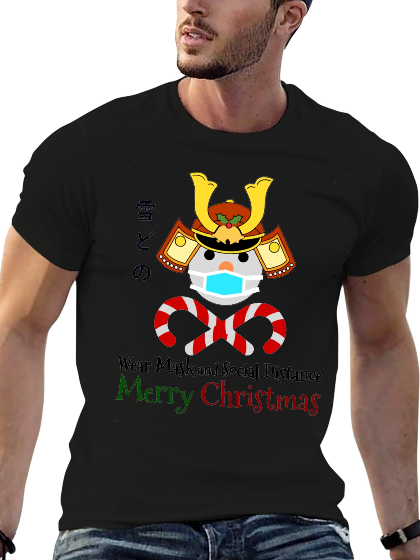 Festive Samurai Snowman T-Shirt