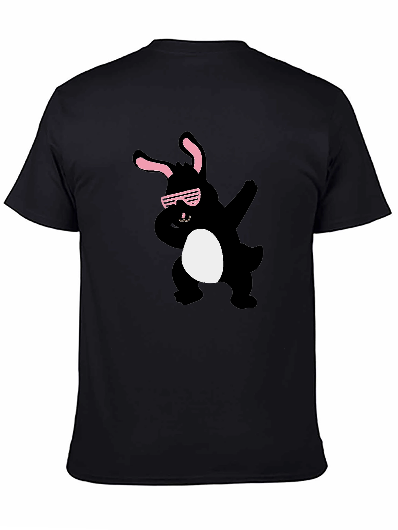 Cool Bunny Dab T-Shirt - Black Cotton Tee