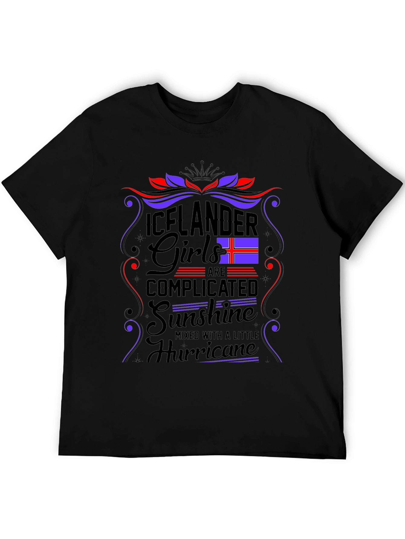 Icelandic Girls Tee - Complicated Sunshine Hurricane Design