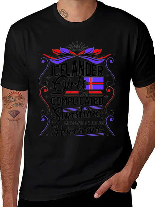 Icelandic Girls Tee - Complicated Sunshine Hurricane Design