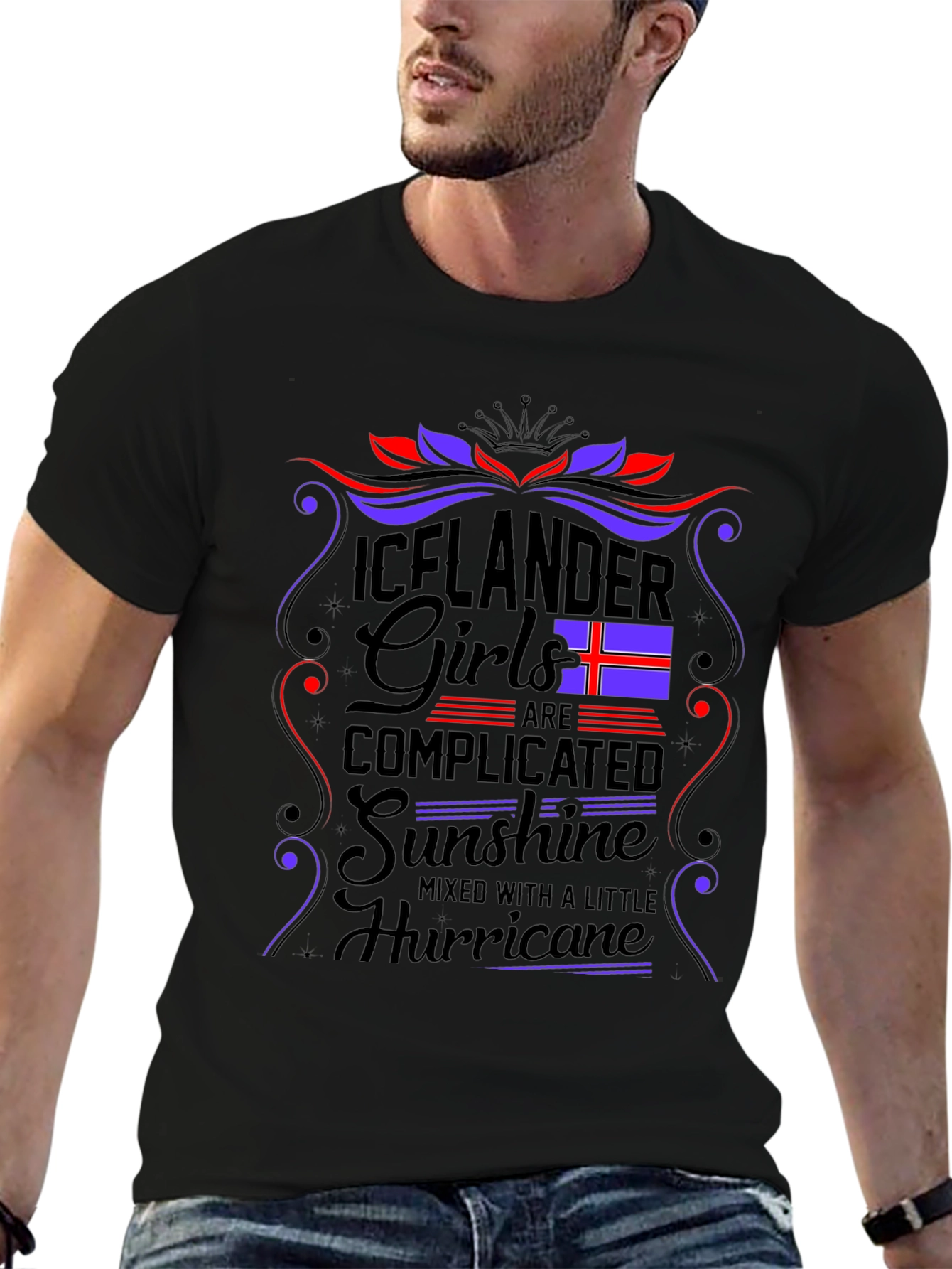 Icelandic Girls Tee - Complicated Sunshine Hurricane Design