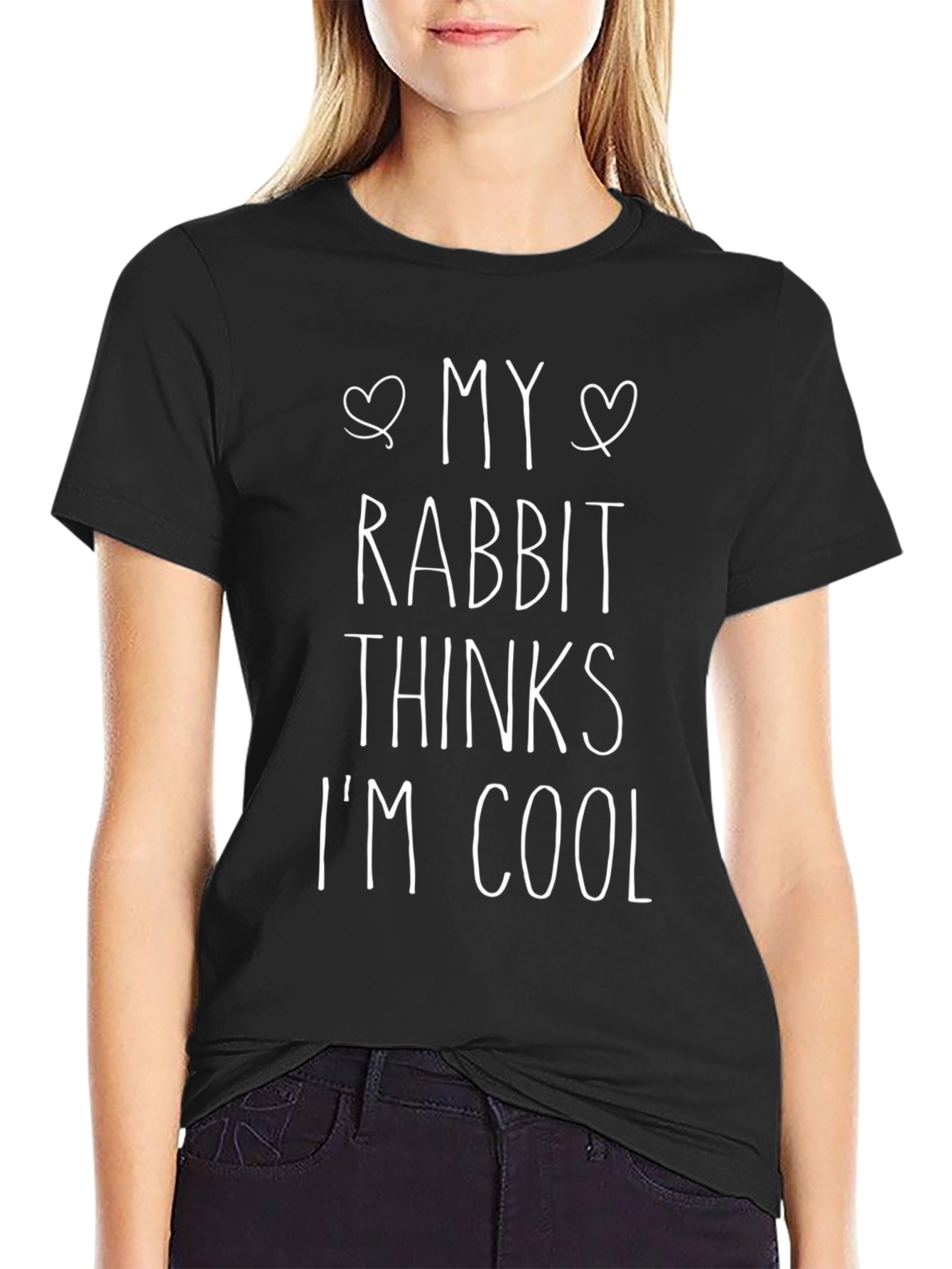 My Rabbit Thinks Im Cool - Novelty T-Shirt