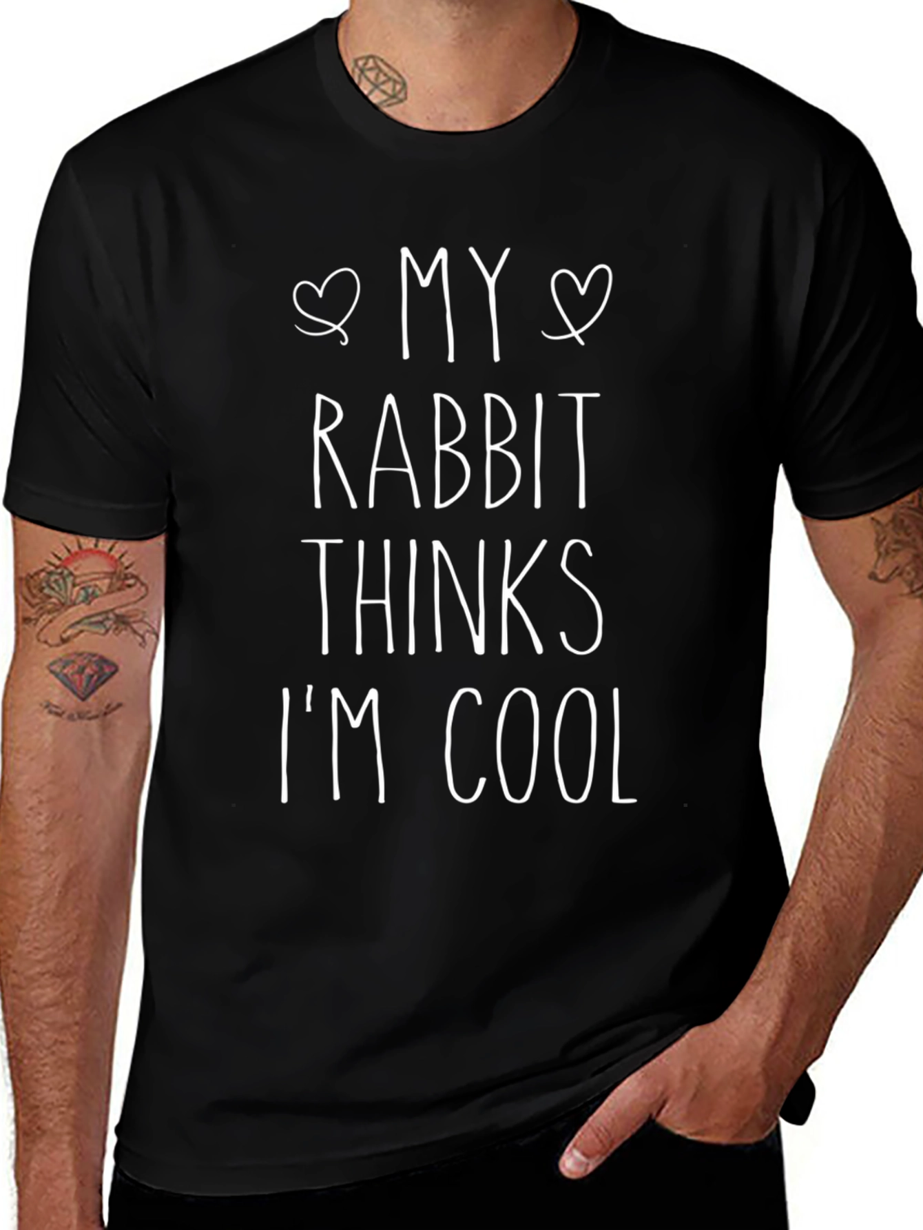 My Rabbit Thinks Im Cool - Novelty T-Shirt