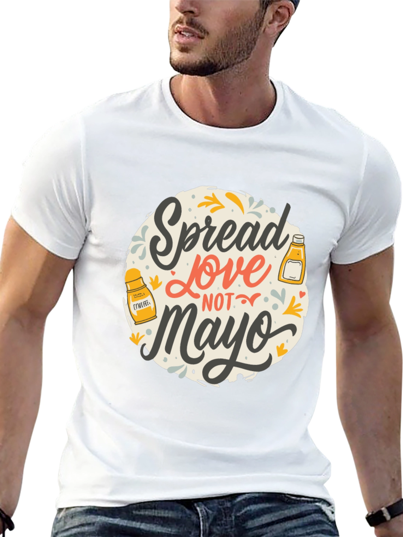 Spread Love Not Mayo Graphic T-Shirt