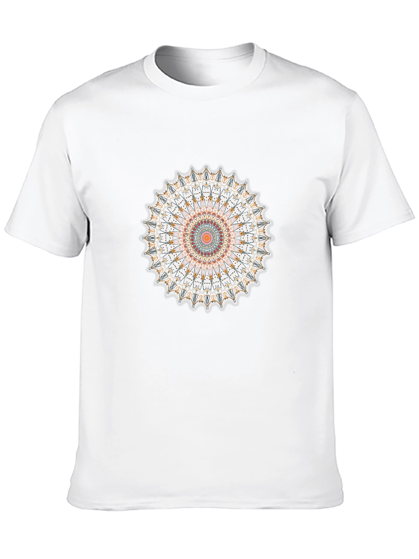 Black T-Shirt with Mandala Graphic Print