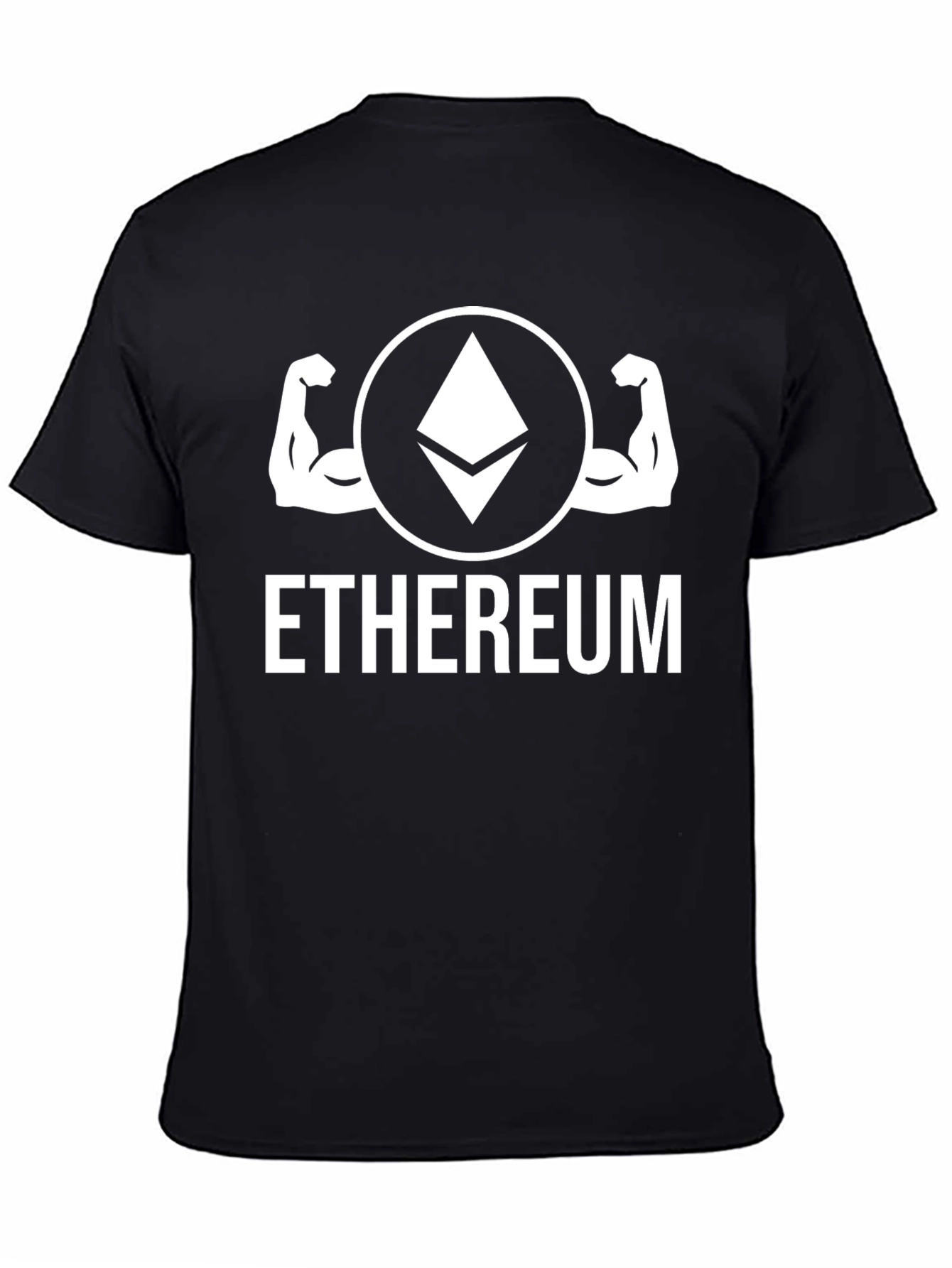 Ethereum Crypto Muscle Tee - Black Graphic T-Shirt