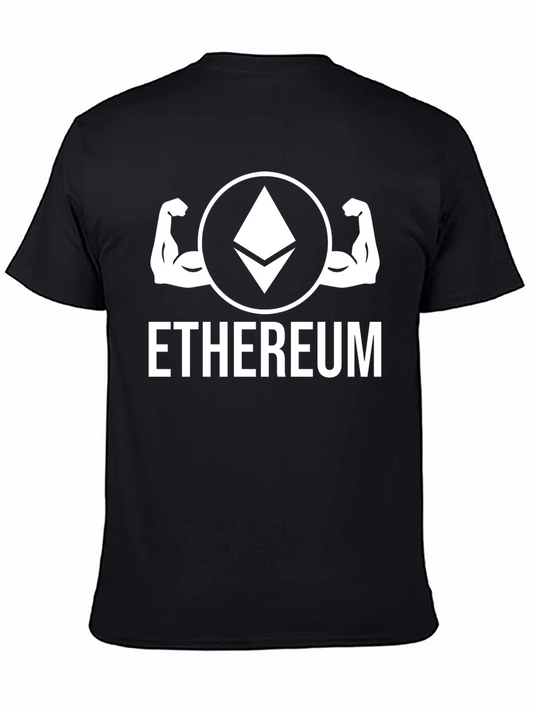 Ethereum Crypto Muscle Tee - Black Graphic T-Shirt