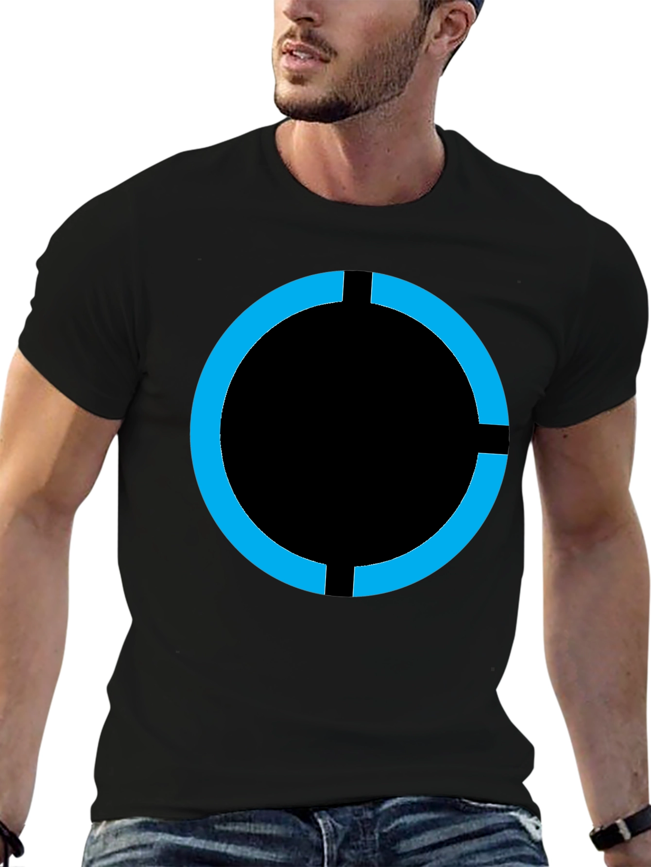 Android Circle Logo Graphic T-Shirt - Black
