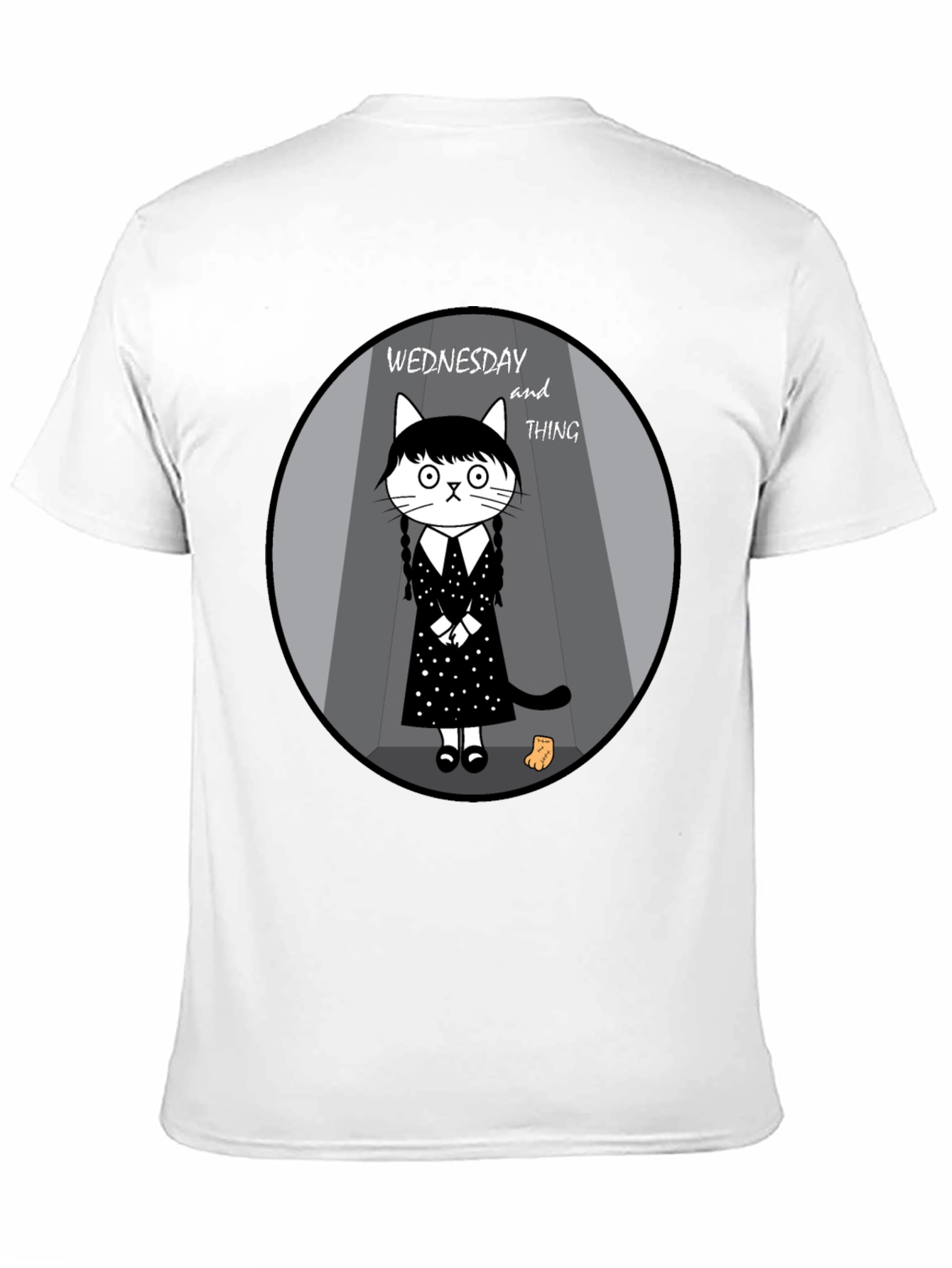 Wednesday and Thing Cat T-Shirt