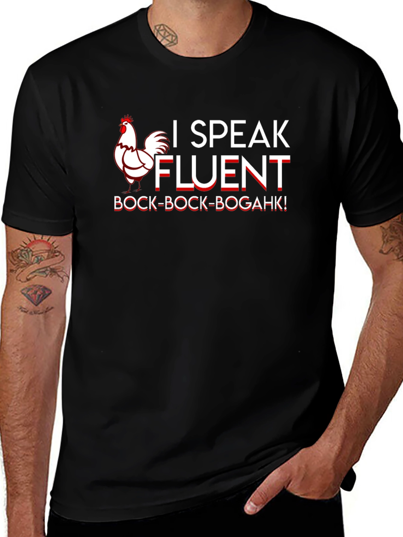 Funny I Speak Fluent Chicken T-Shirt