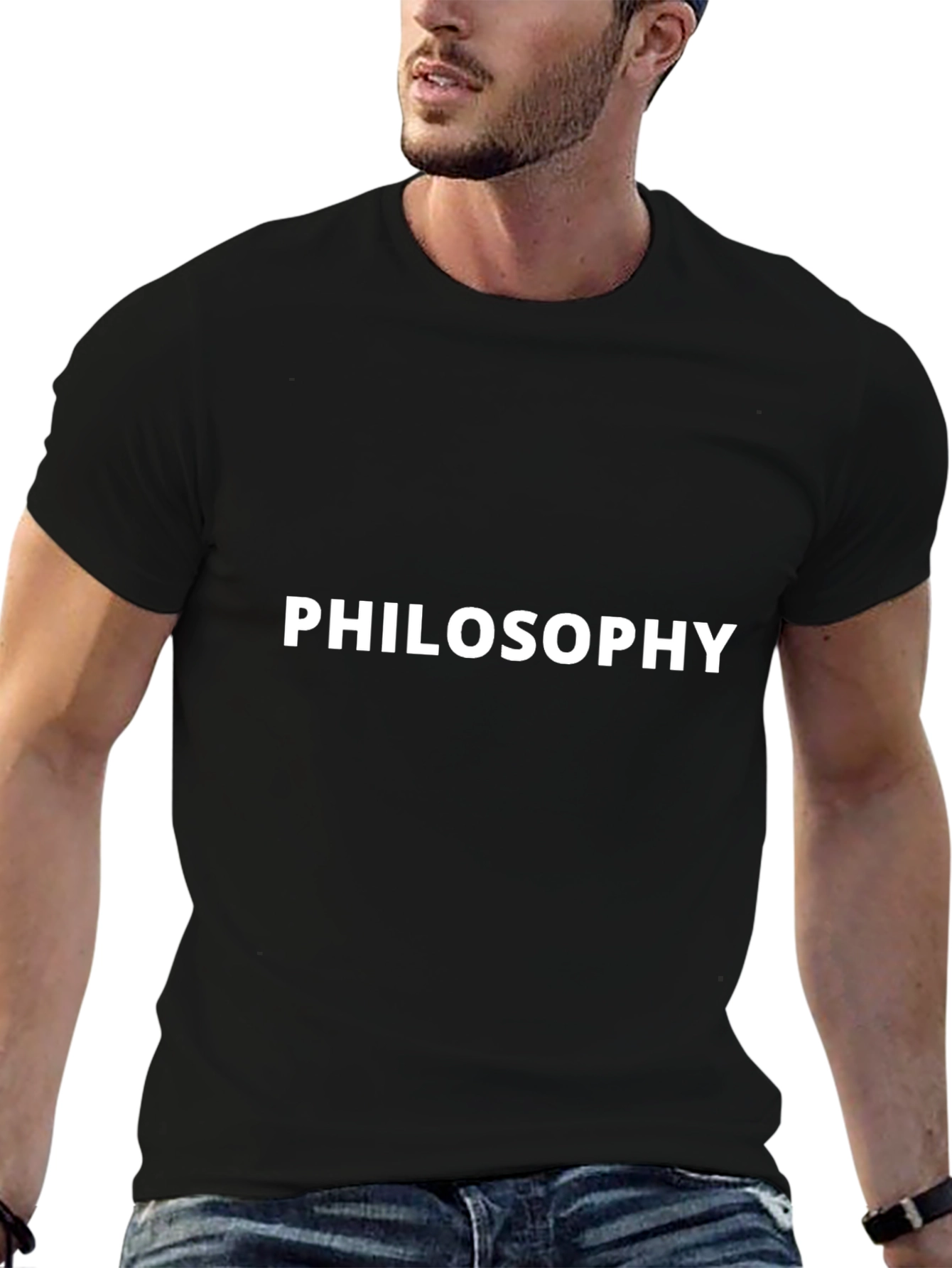 Philosophy Black T-Shirt - Mens Casual Tee