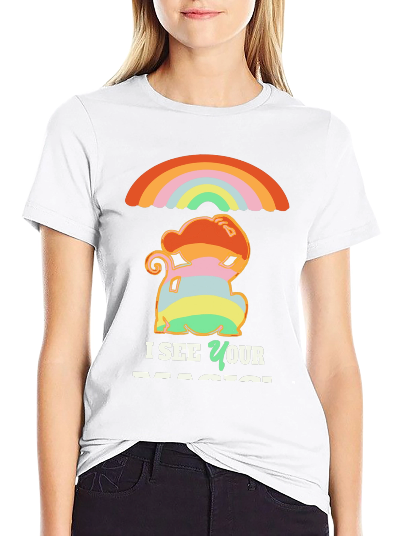 Rainbow Magic Graphic Tee - Unisex Black T-Shirt