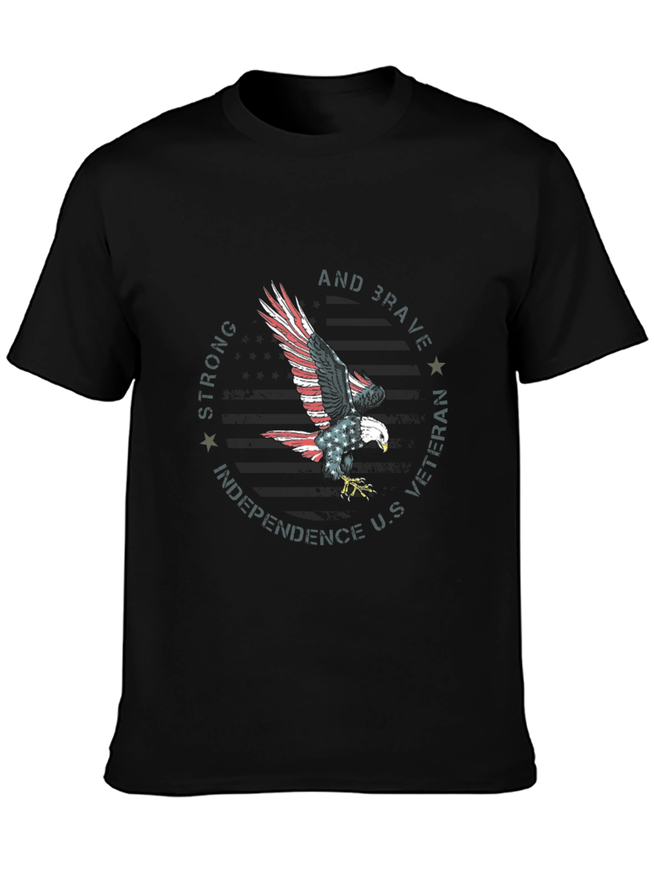 Patriotic Eagle Veteran Graphic T-Shirt