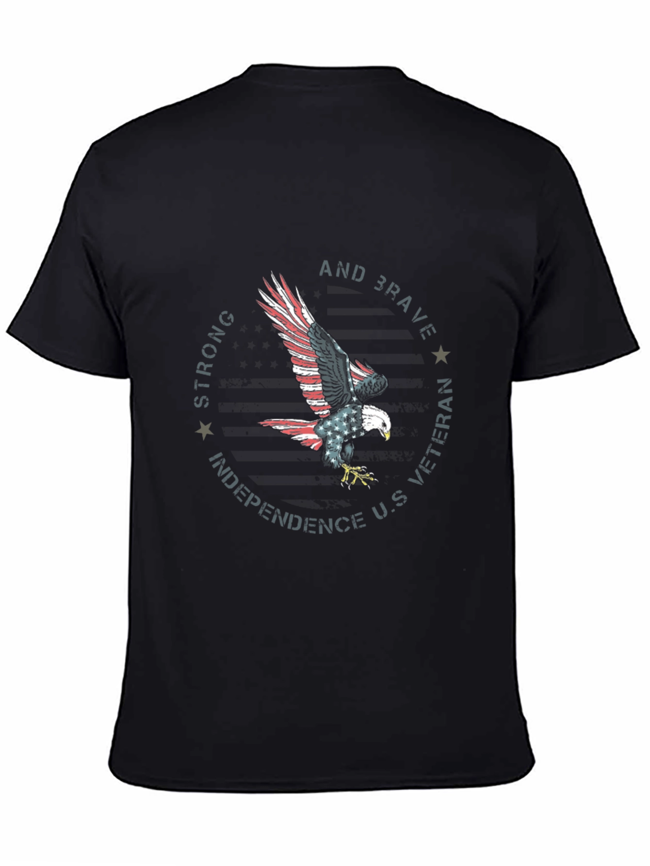 Patriotic Eagle Veteran Graphic T-Shirt