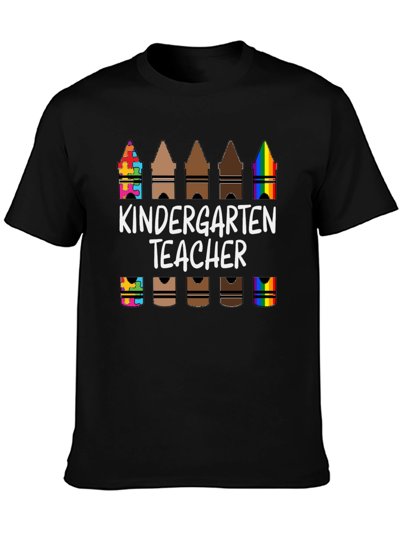 Kindergarten Teacher Crayon T-Shirt