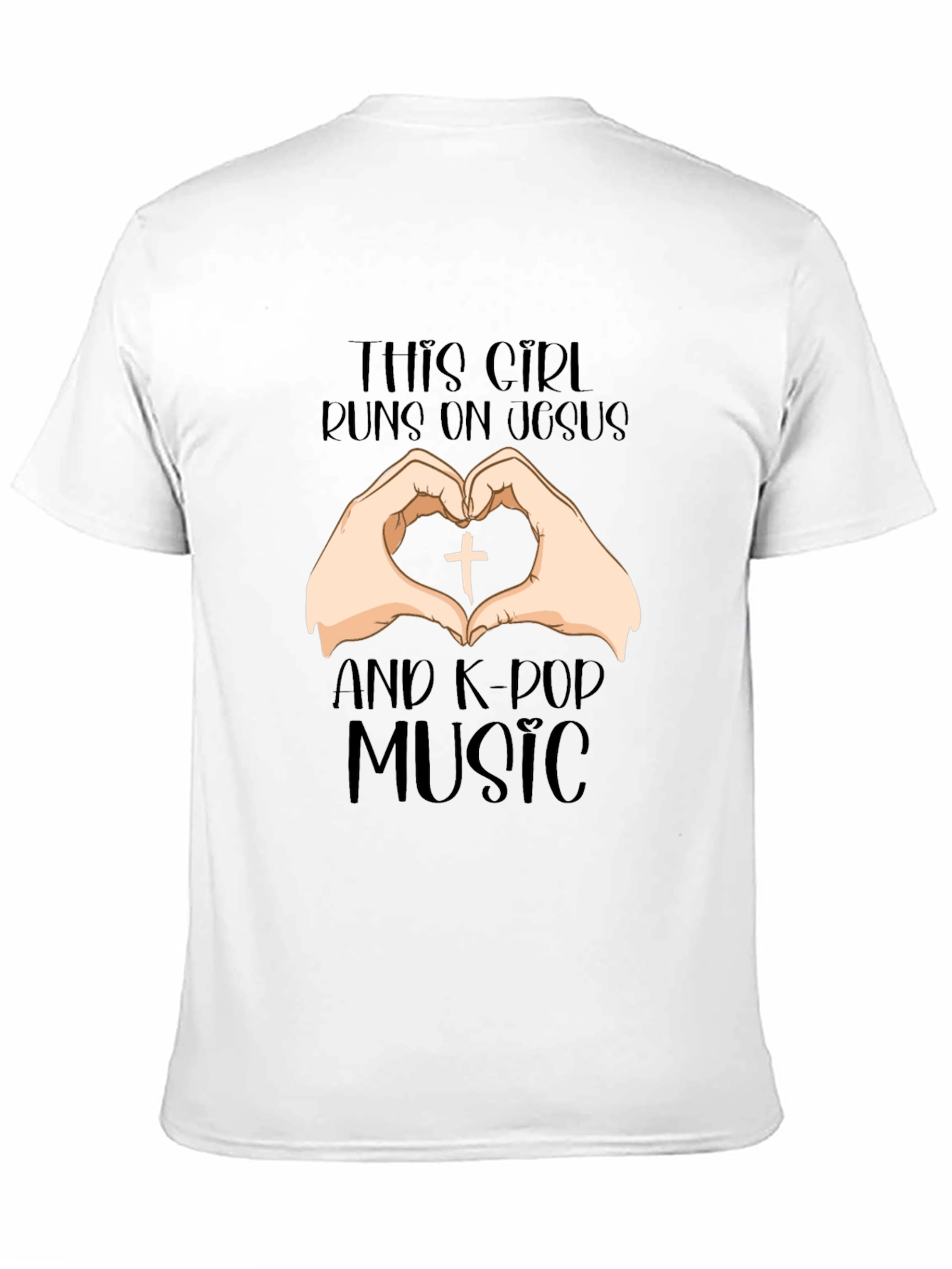 Girl Runs on Jesus & K-Pop Music T-Shirt